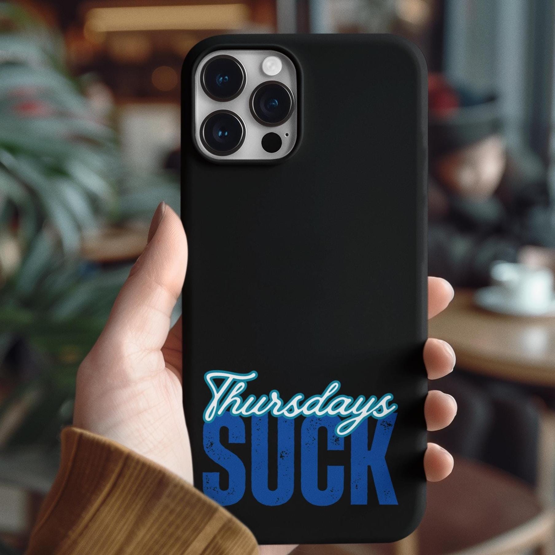 Funny Thursdays Suck iPhone Magnet Case, Humorous Tough Phone Cover, Sarcastic Magnetic Phone Protector, Cool Thursday Gift, Snarky Phone