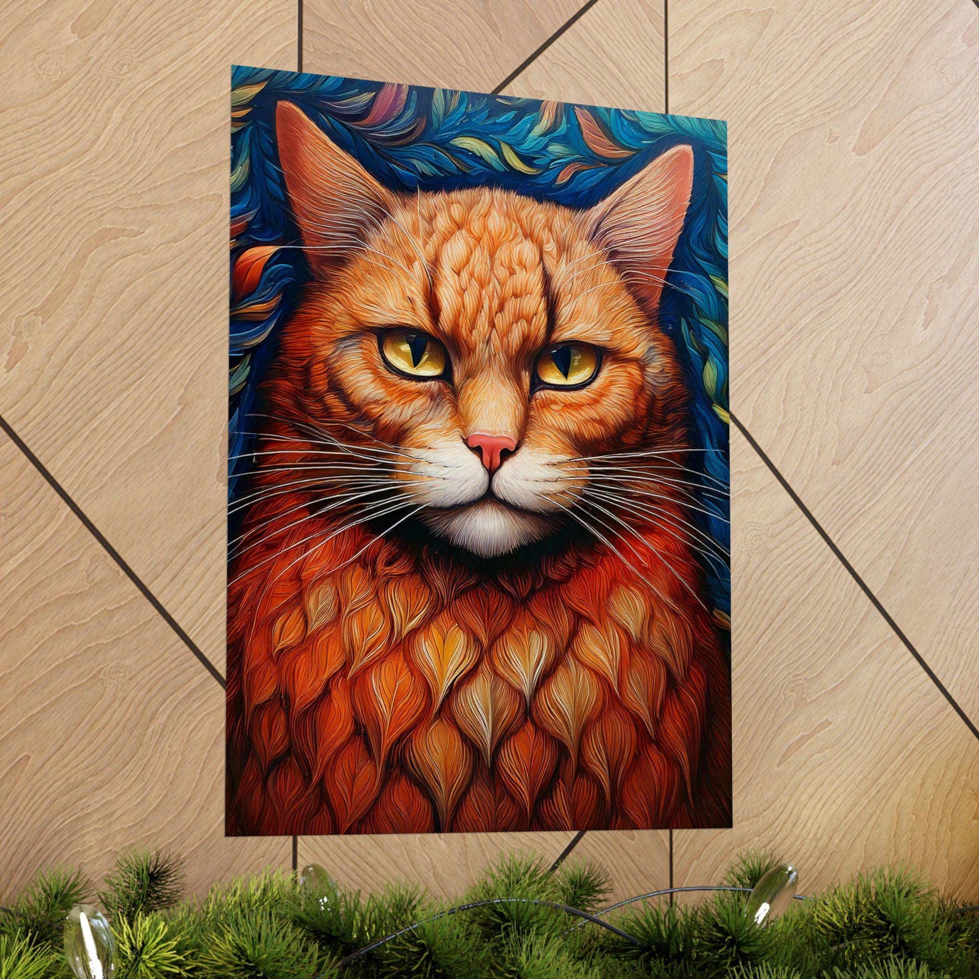 Cat Love Matte Vertical Poster, Kitty Art Print for Cat Lovers, Feline Wall Decor, Cute Kitten Gift, Minimalist Cat Art, Cat Lady Present