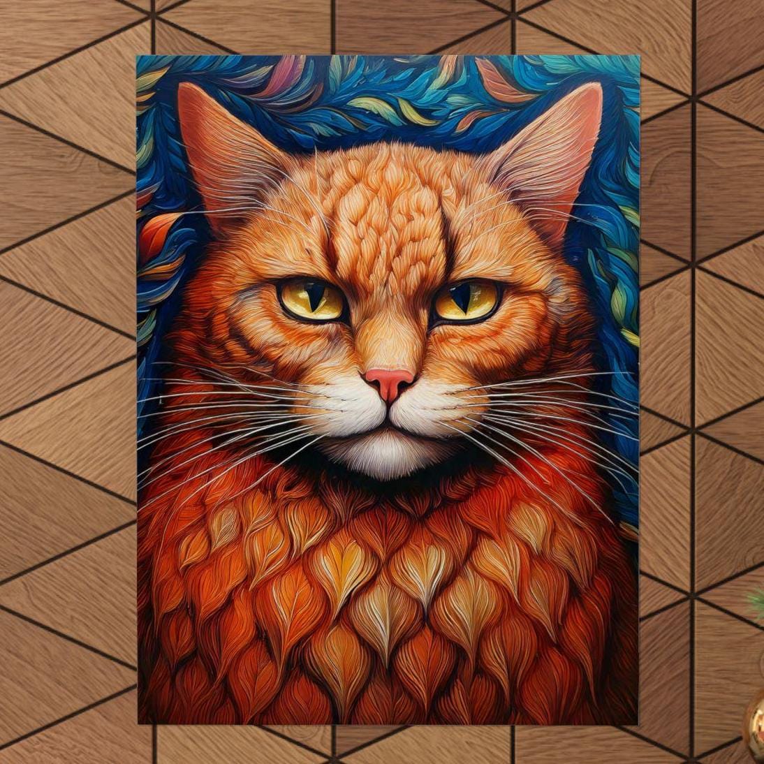 Cat Love Matte Vertical Poster, Kitty Art Print for Cat Lovers, Feline Wall Decor, Cute Kitten Gift, Minimalist Cat Art, Cat Lady Present