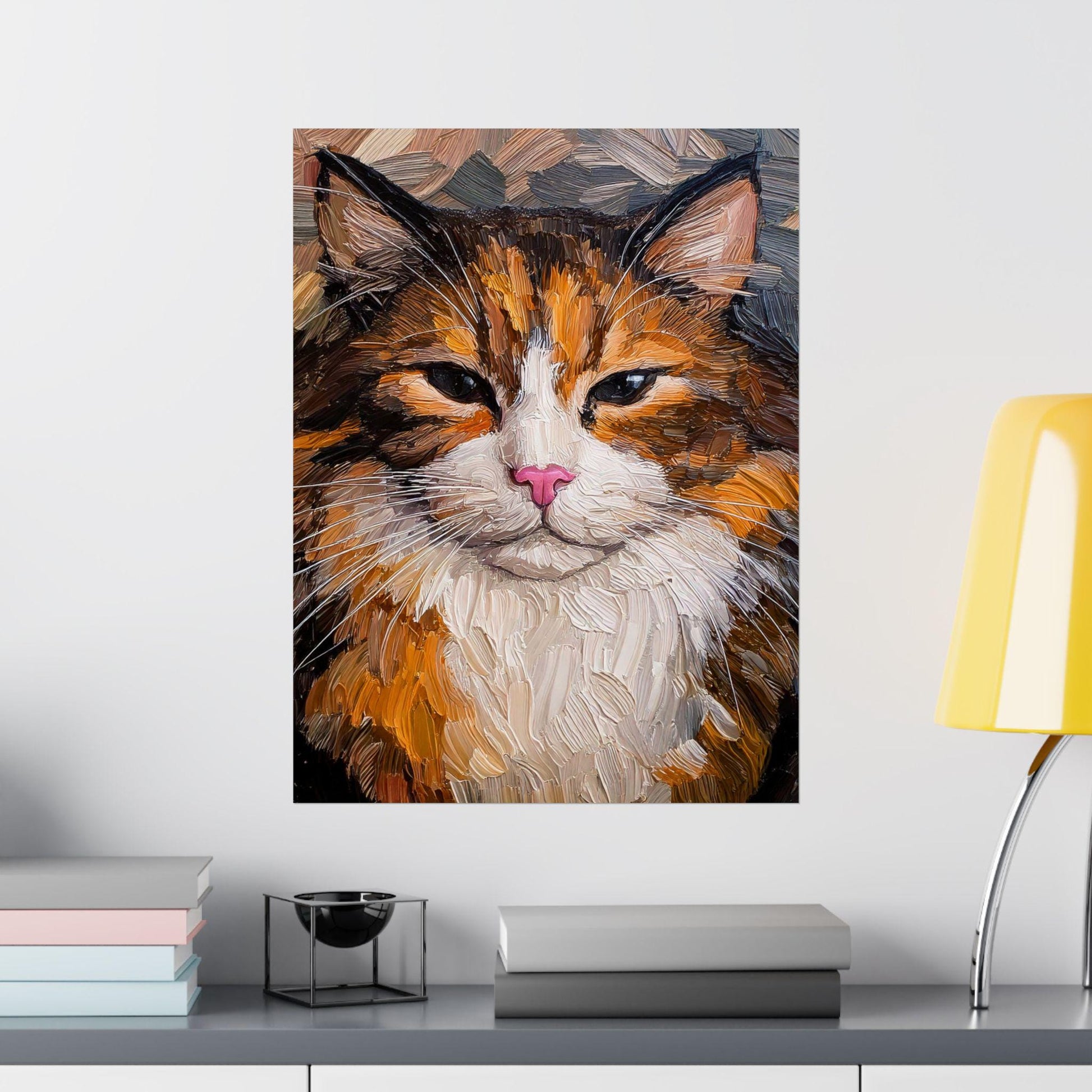 Crazy Cat Lover Poster, Vertical Wall Art, Matte Wall Decor, Feline Art Print, Whimsical Kitty Picture, Unique Home Decoration, Unisex