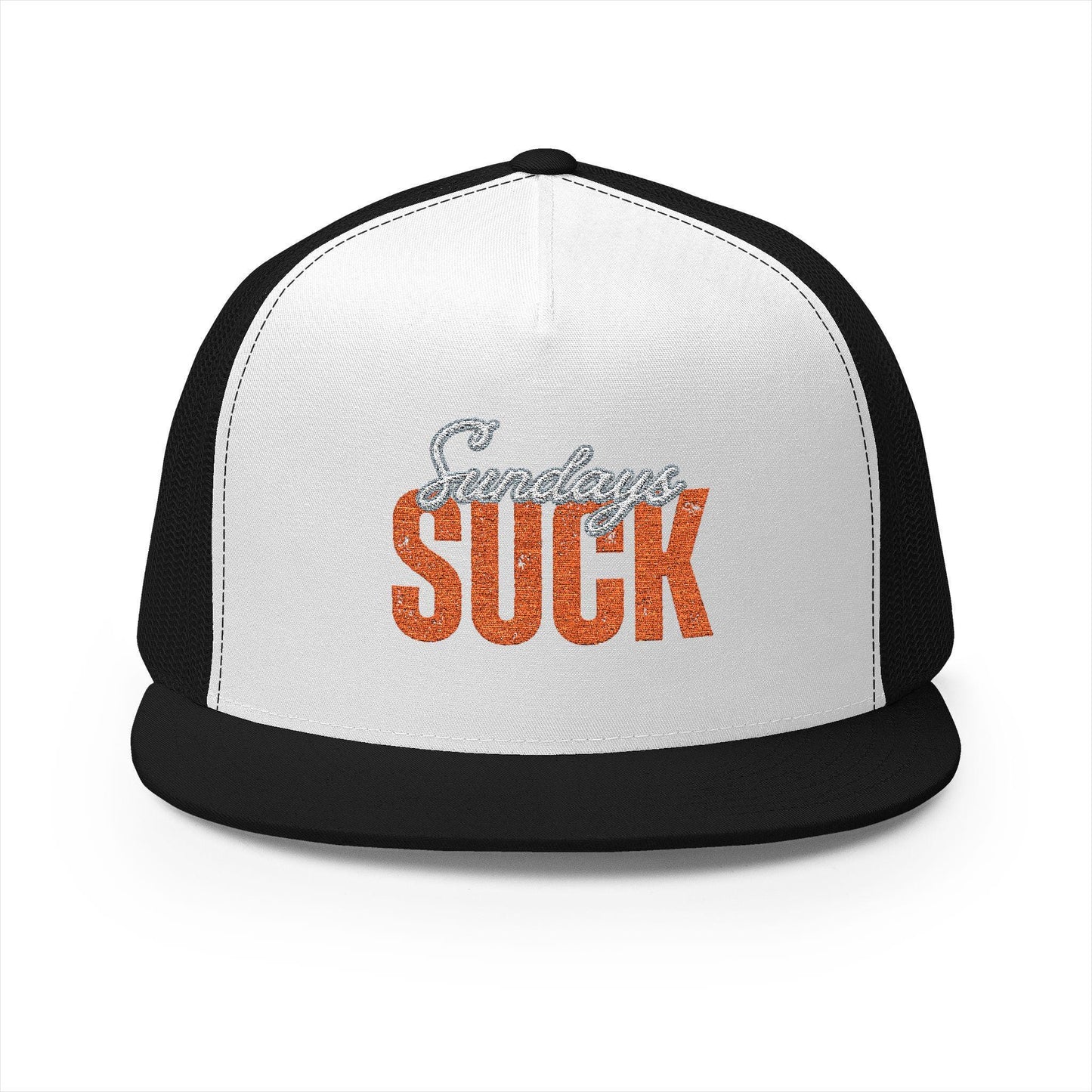 Embroidered 5 Panel Trucker Cap-Sunday Suck, Trendy Fashion Accessory,Gift for Him,Casual Style, Sports Hat, Summer Essential,Unisex Gift