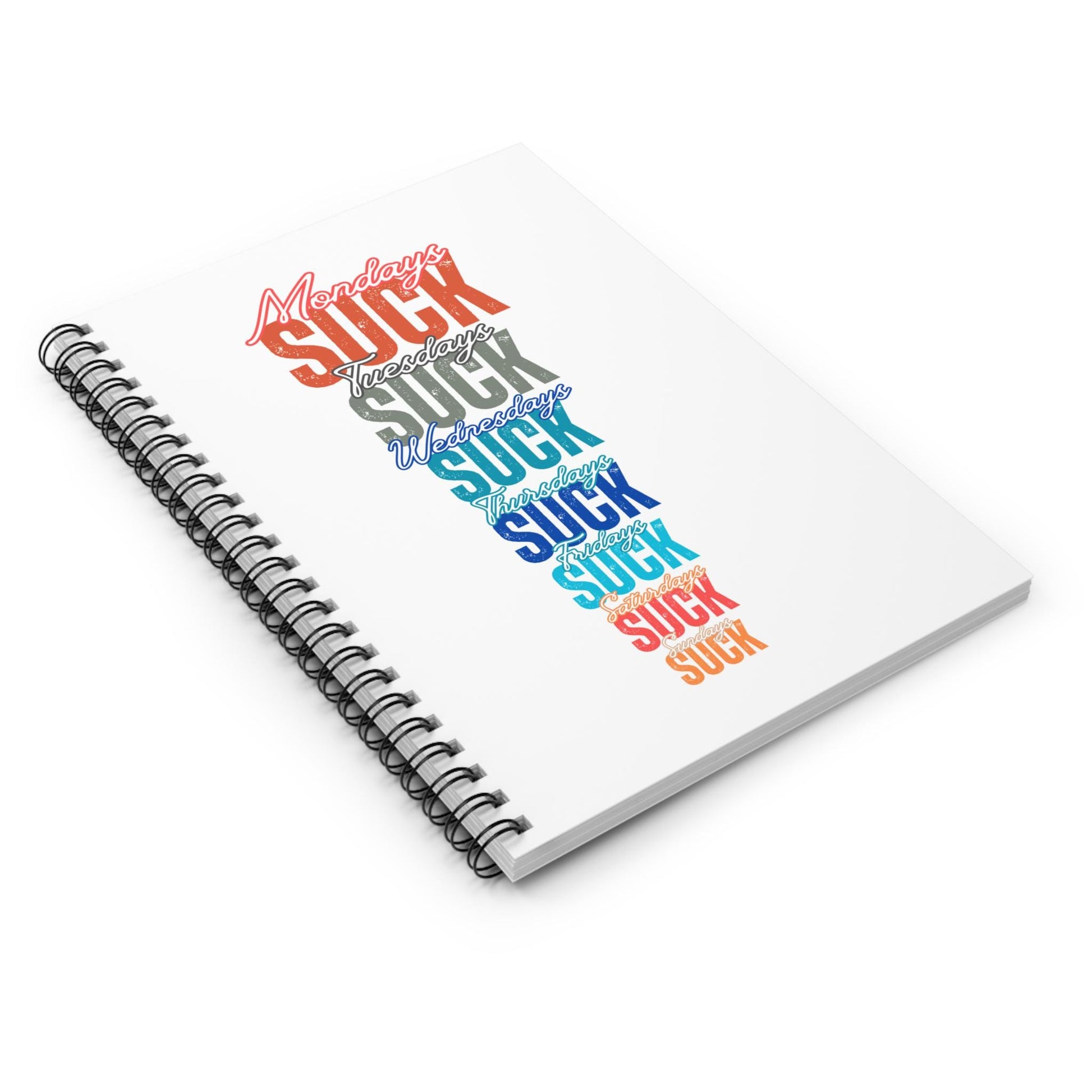 Limited Edition Spiral Notebook-Days SUCK Ruled Line Journal for Unique Minds,Writing Journal, Personal Diary, Gift for Writers, Stationery