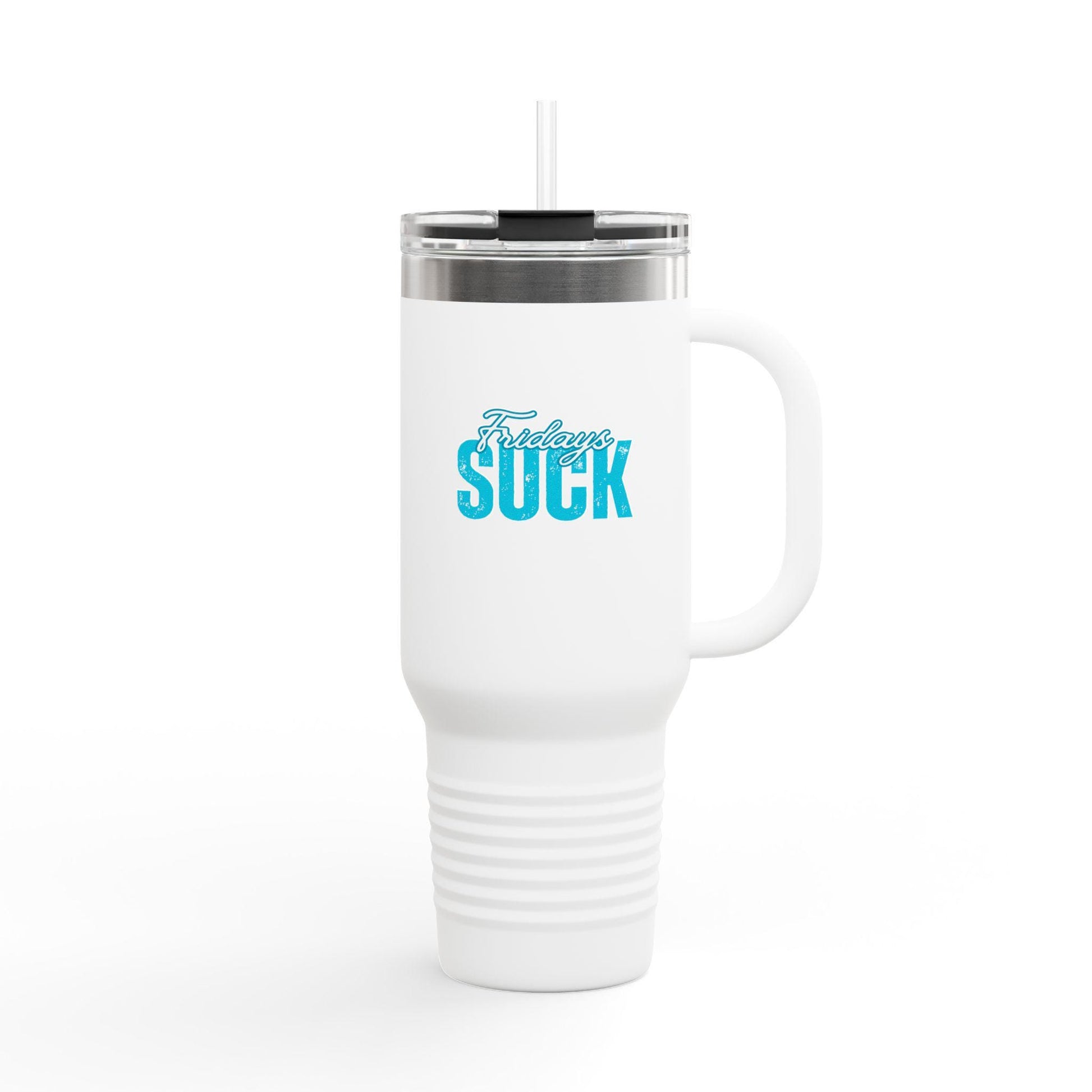 Fridays SUCK Insulated Travel Mug, 40oz - Coffee Lovers Gift,Road Trip Cup, Humor Travel Mug, Gifts for Friends,Unisex,Birthday Gift,Breakup