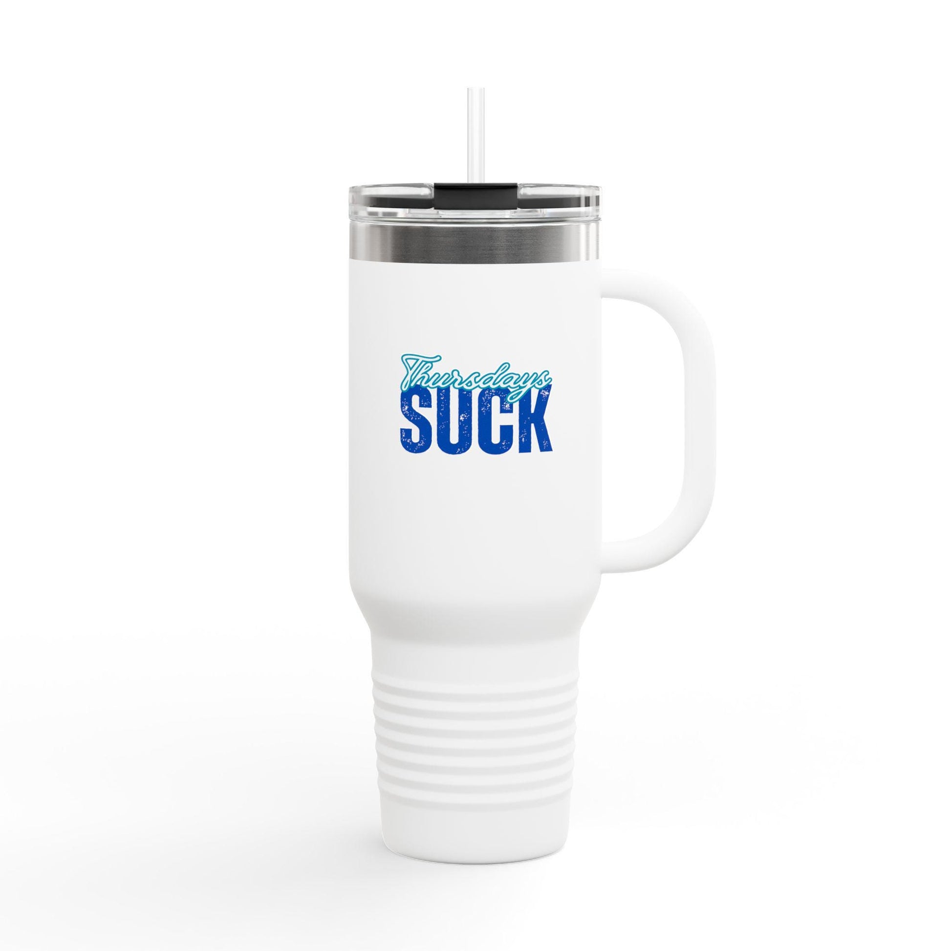 Thursdays SUCK Insulated Travel Mug, 40oz - Coffee Lovers Gift,Road Trip Cup, Humor Travel Mug,Gifts for Friends,Birthday Gift,Breakup Gift