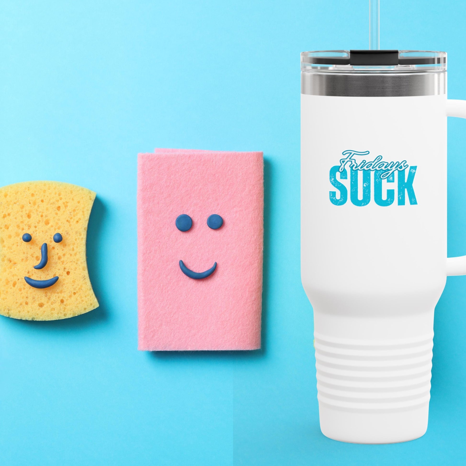 Tuesdays SUCK Insulated Travel Mug, 40oz - Coffee Lovers Gift,Road Trip Cup,Humor Travel Mug, Gifts for Friends,Unisex,Birthday Gift,Breakup