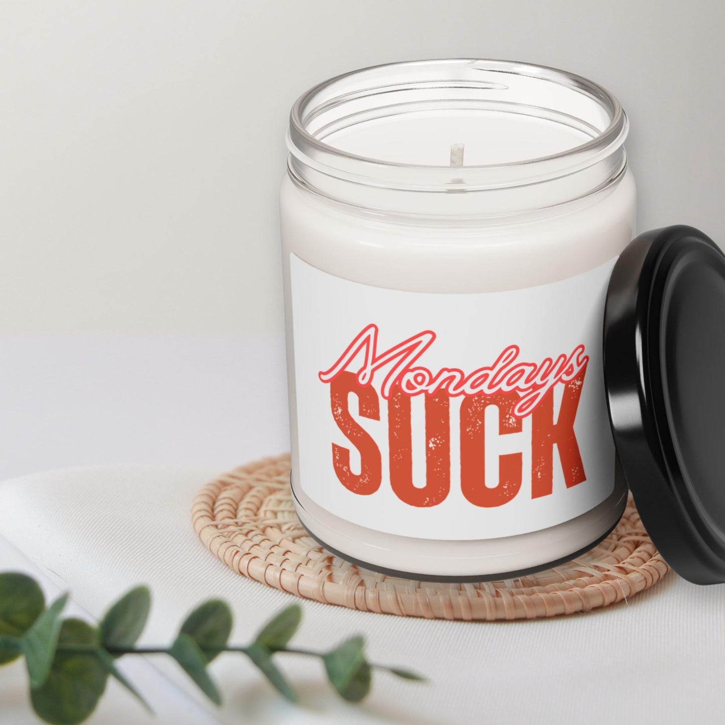 Scented Candle, Monday Blues Relaxing Home Fragrance, Gift for Bosses, Hilarious Desk Decor,Self-Care Essential, Mondays SUCK Candle,Bad Day