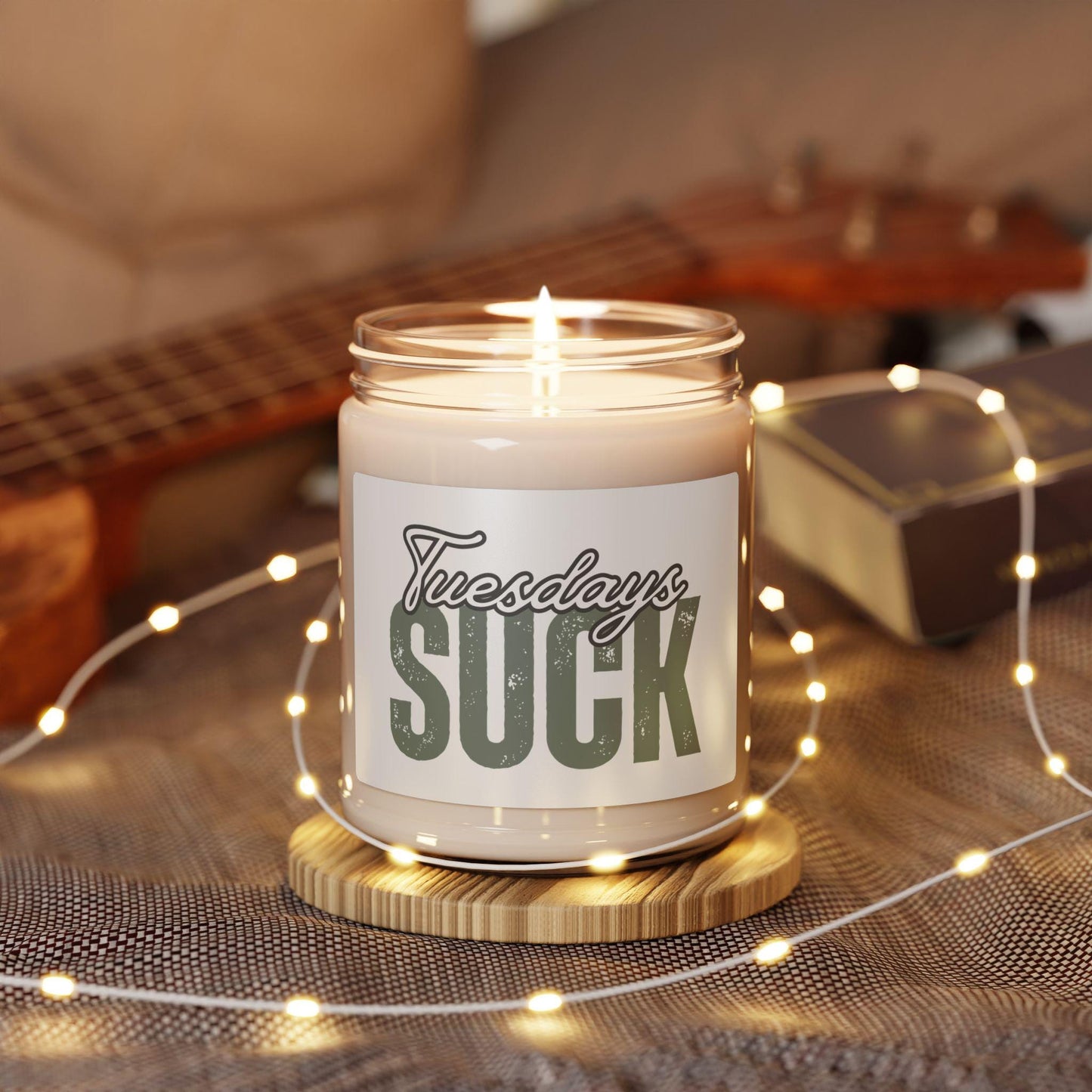 Scented Candle, Tuesday Blues Relaxing Home Fragrance, Gift for Bosses, Hilarious Desk Decor, Self-Care Essential, Tuesdays SUCK Candle Gift