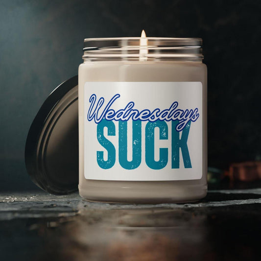 Scented Candle, Wednesday Blues Relaxing Home Fragrance, Gift for Bosses, Hilarious Desk Decor, Self-Care Essential, Wednesdays SUCK Candle