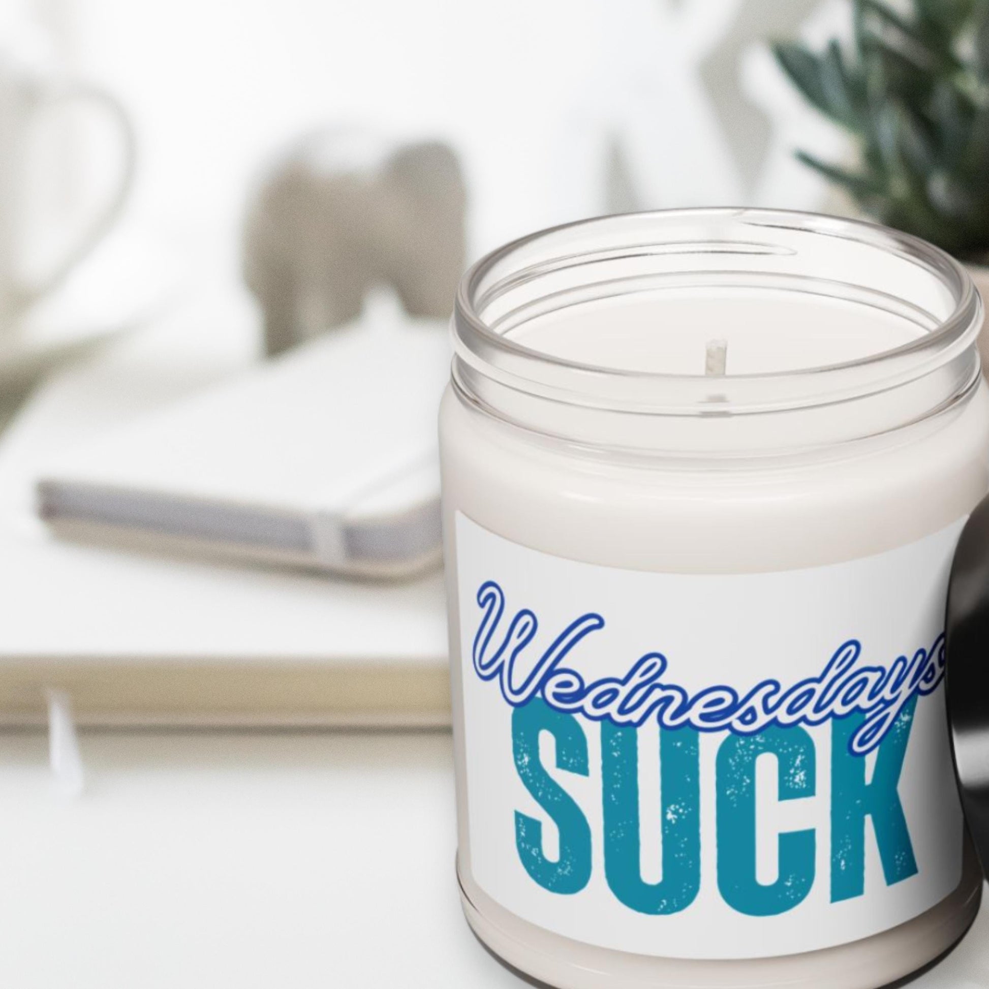 Scented Candle, Wednesday Blues Relaxing Home Fragrance, Gift for Bosses, Hilarious Desk Decor, Self-Care Essential, Wednesdays SUCK Candle