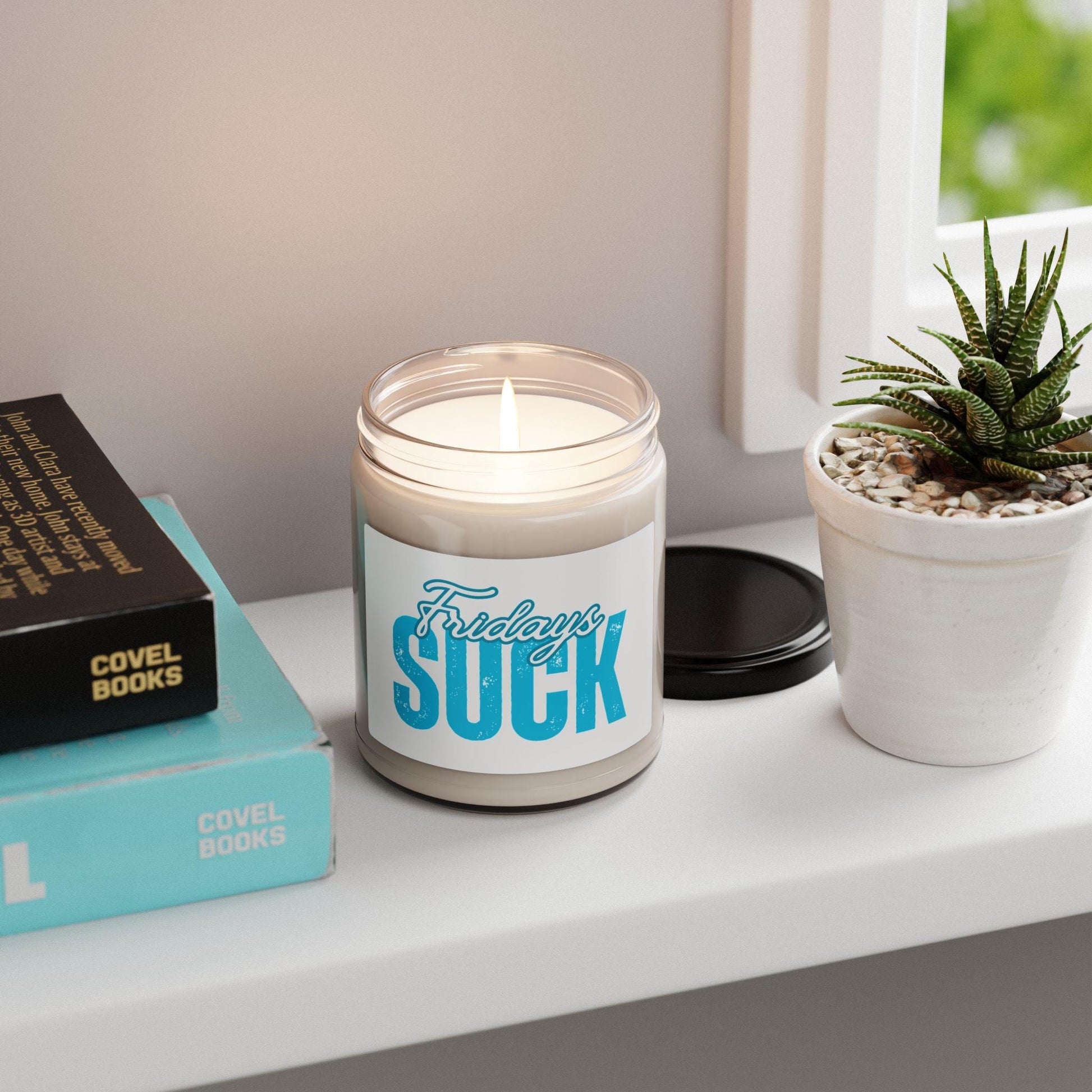Scented Candle, Friday Blues Relaxing Home Fragrance, Gift for Bosses, Hilarious Desk Decor, Self-Care Essential, Friadys SUCK Candle