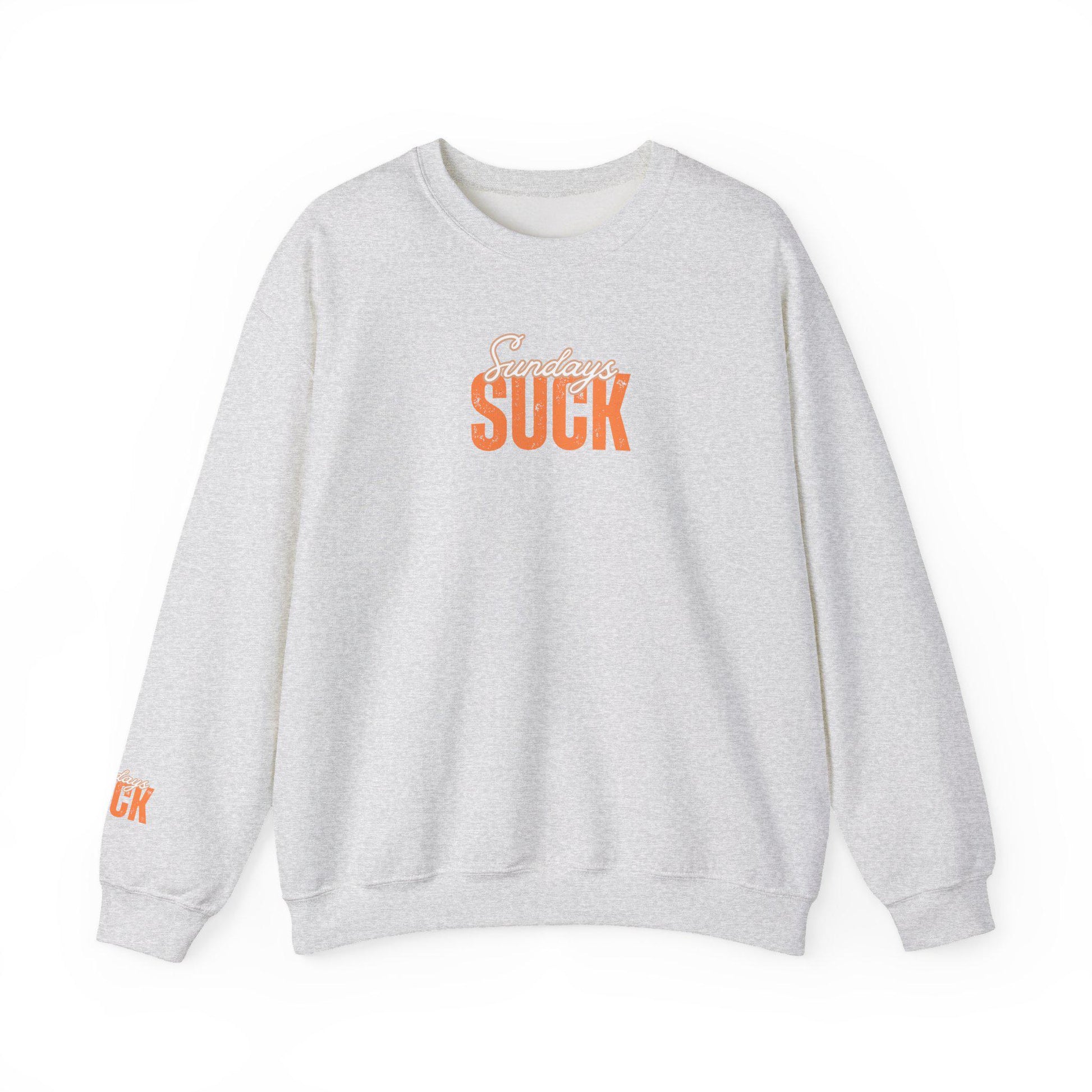 Sundays SUCK Trendy Unisex Crewneck Sweatshirt-Perfect Gift for Friends, Casual Wear, Cozy Lounge Clothing, Birthday Present,Breakup Gift