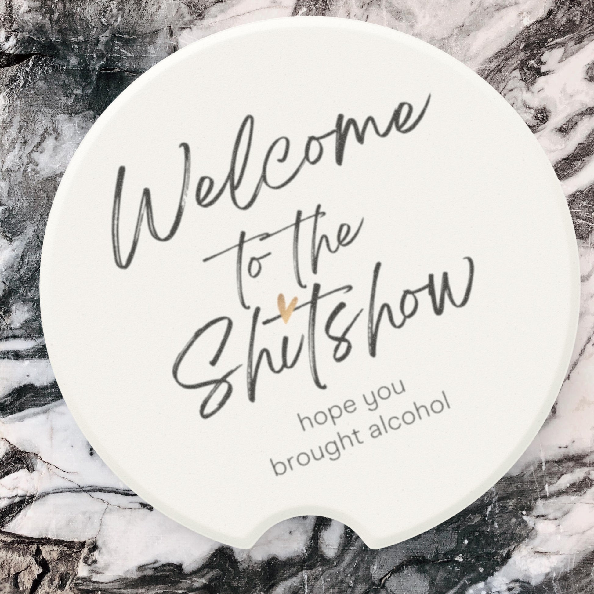 Welcome to the Shitshow Car Coaster,Funny Car Accessories,Gift for Friends,Humorous Coasters,Car Interior Decor, Vehicle Gifts,Wedding Gift