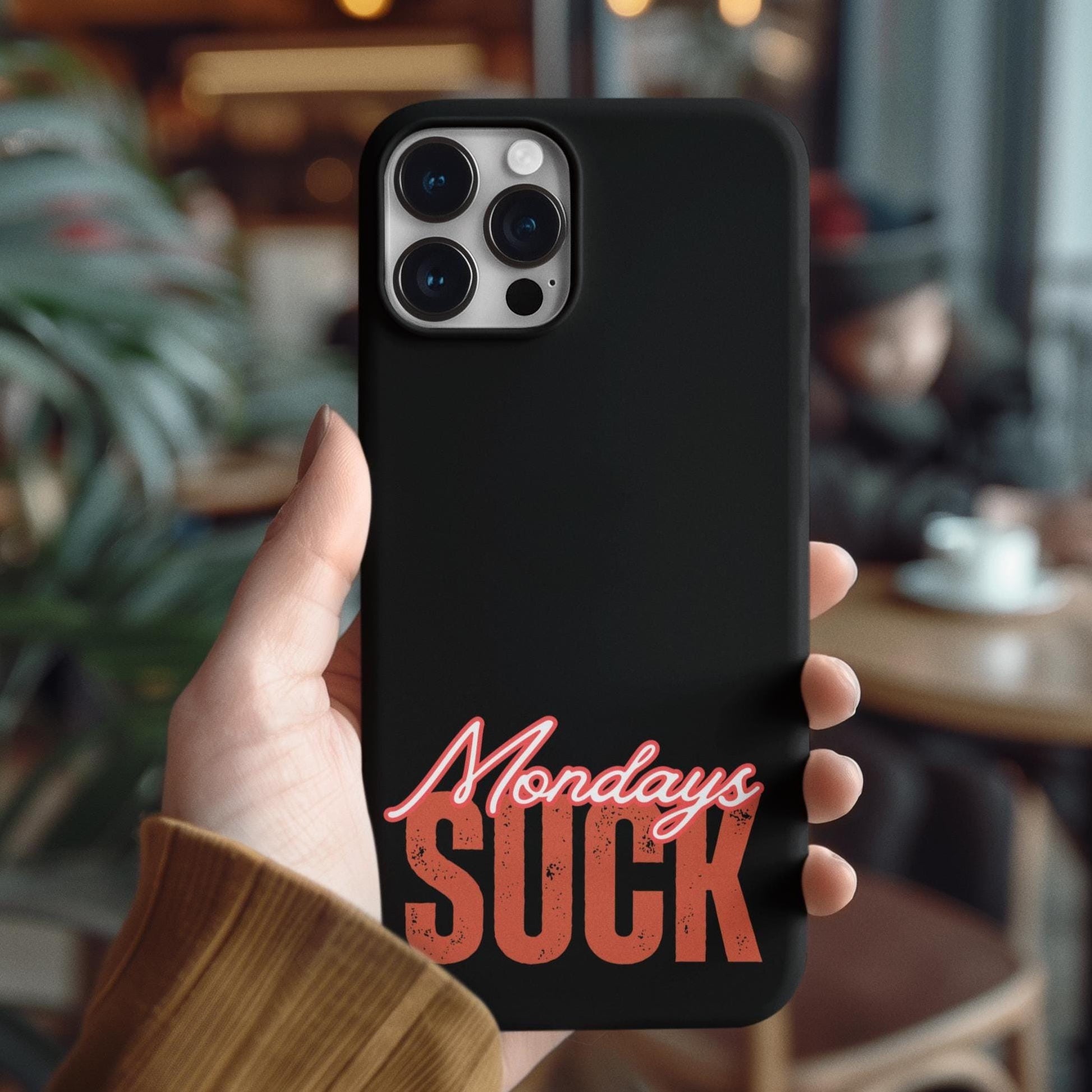 Funny Mondays Suck iPhone MAG Case, Magnetic Tough Case, Phone Cover, Monday Blues Gift, Sarcastic Tech Accessories