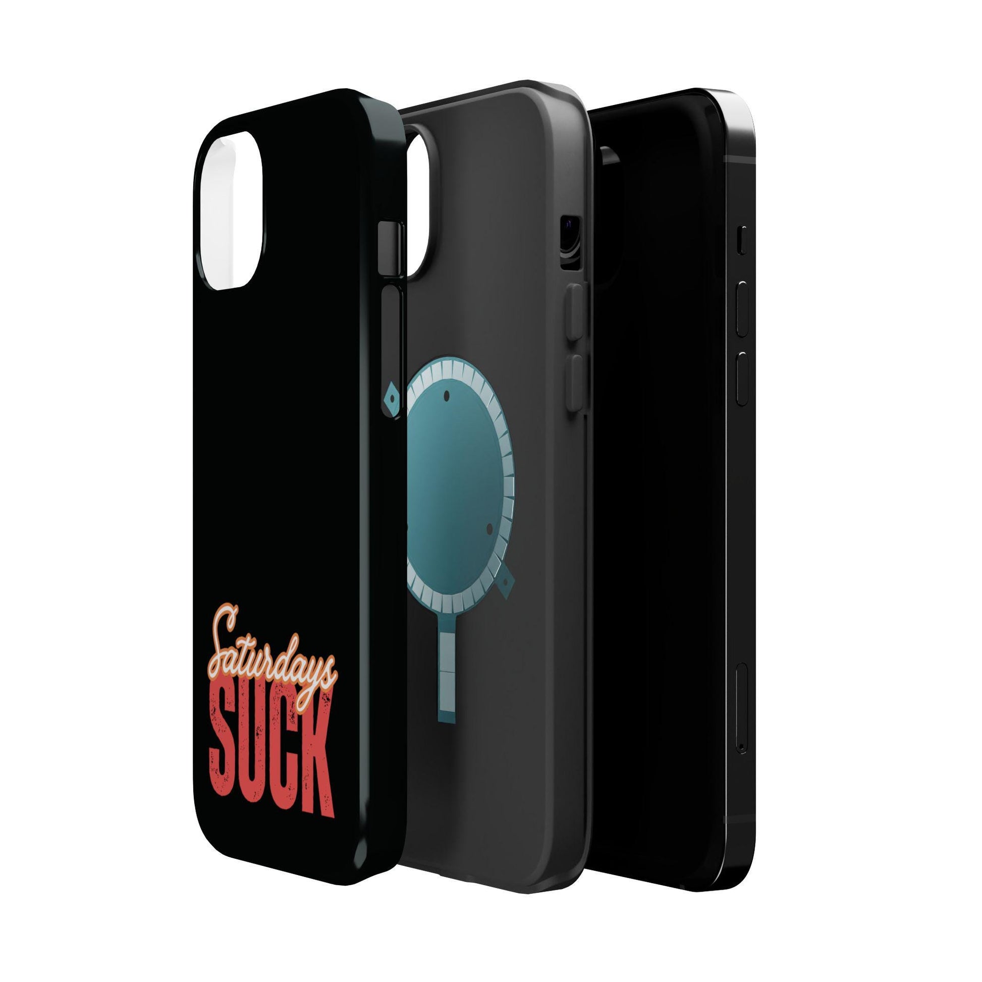 Saturdays Suck Mag iphone case,Magnetic Tough Cases, Protective Phone Cover, Funny Weekend Design, Gift for Tech Lover, Cool Phone