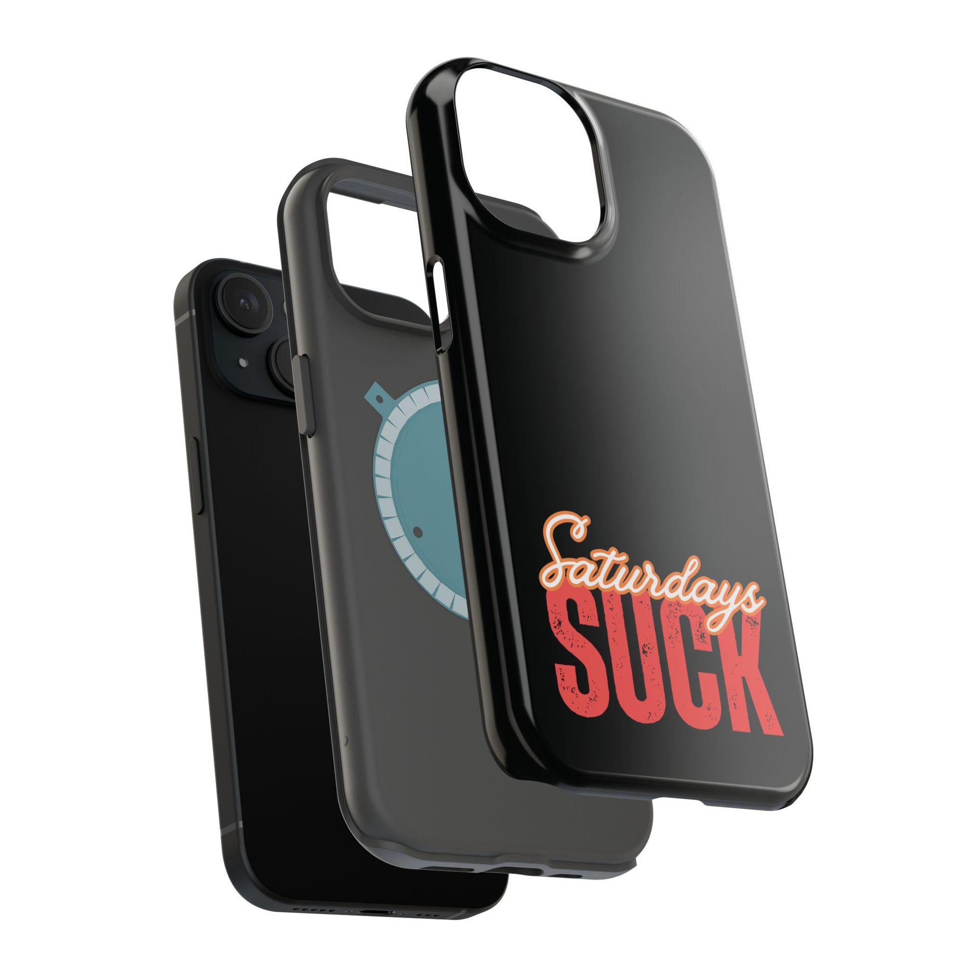Saturdays Suck Mag iphone case,Magnetic Tough Cases, Protective Phone Cover, Funny Weekend Design, Gift for Tech Lover, Cool Phone