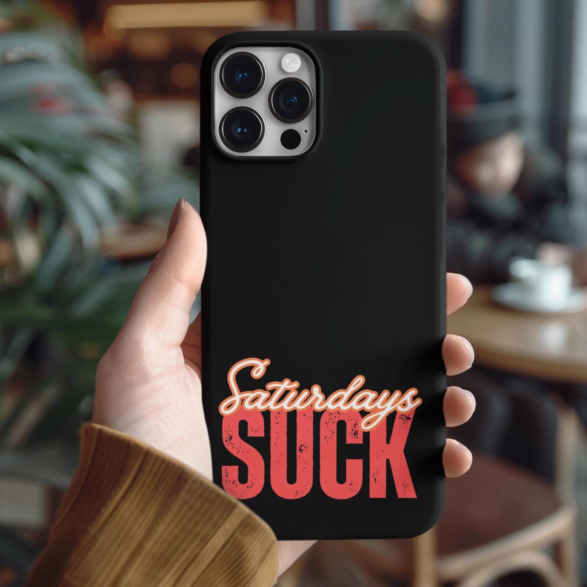 Saturdays Suck Mag iphone case,Magnetic Tough Cases, Protective Phone Cover, Funny Weekend Design, Gift for Tech Lover, Cool Phone