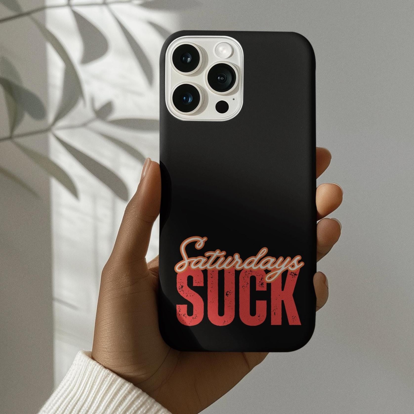 Saturdays Suck Mag iphone case,Magnetic Tough Cases, Protective Phone Cover, Funny Weekend Design, Gift for Tech Lover, Cool Phone