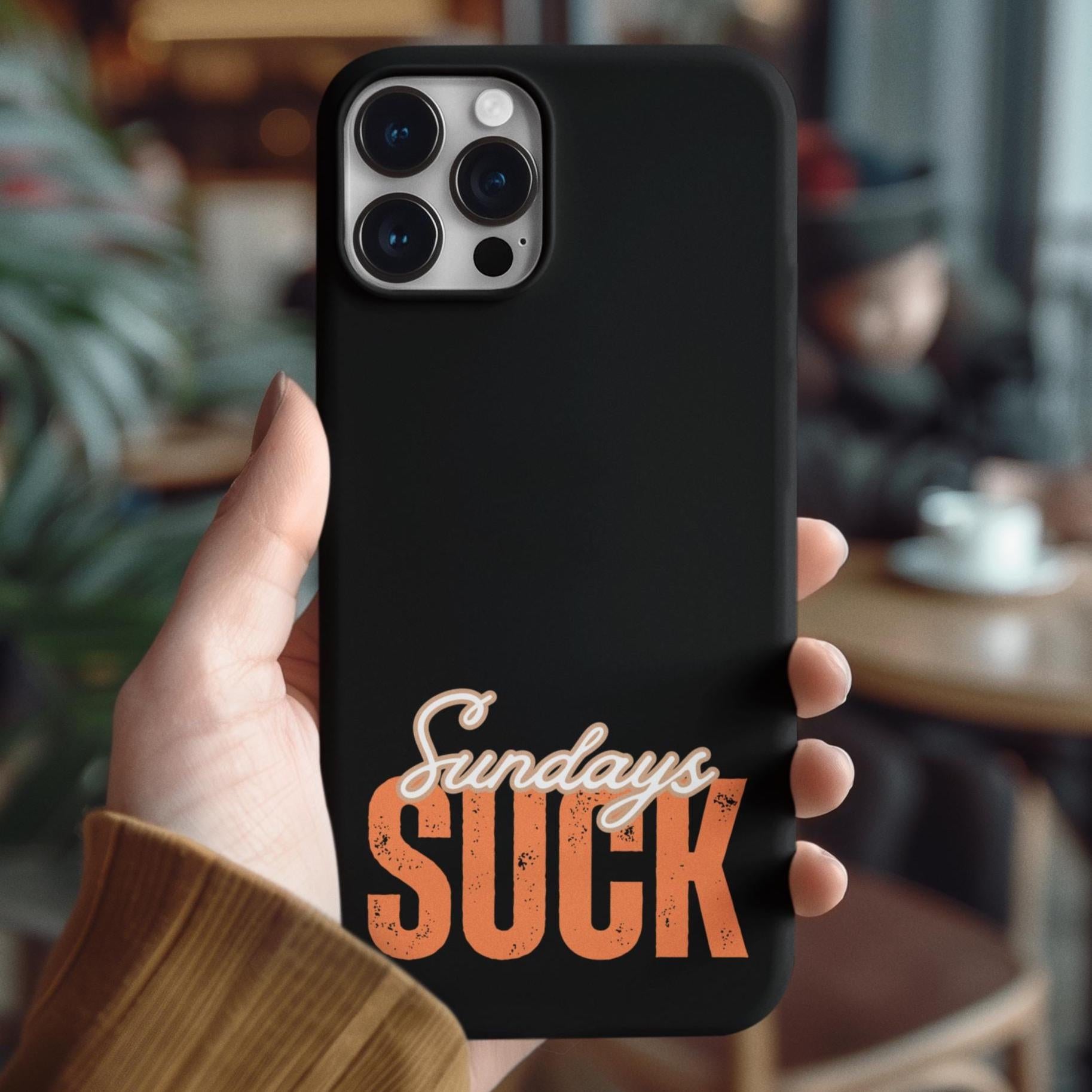 Sundays Suck Magnetic Phone Case, Humorous Sunday Phone Cover, Fun Gift for Friends, Unique Tech Accessories, Stylish Protection, Unisex