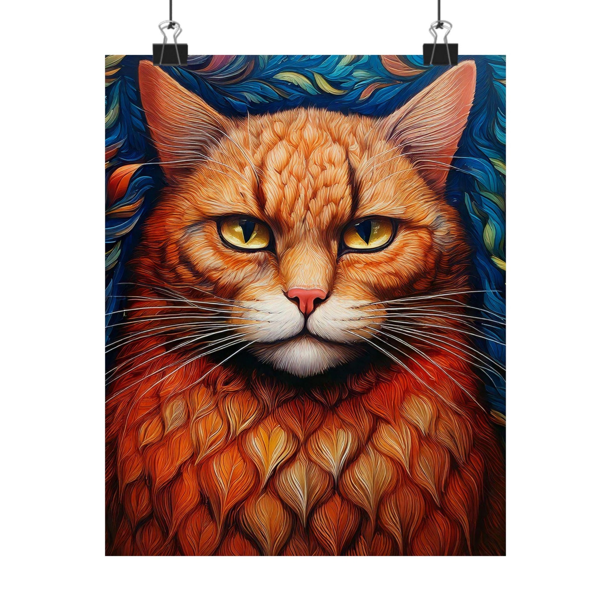 Cat Love Matte Vertical Poster, Kitty Art Print for Cat Lovers, Feline Wall Decor, Cute Kitten Gift, Minimalist Cat Art, Cat Lady Present