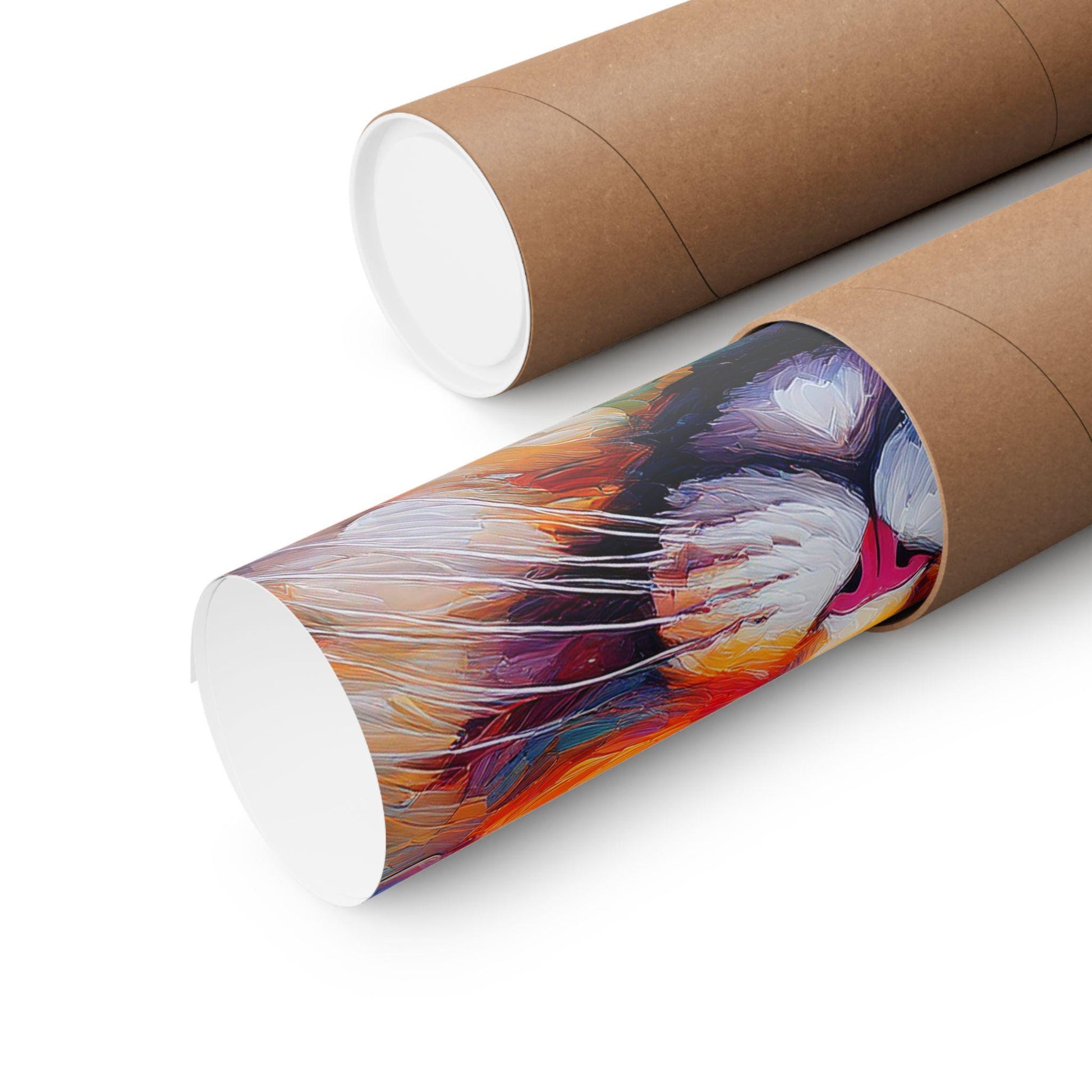 Fashion Fun Cat Vertical Posters, Unisex Neon Design - Matte Wall Art, Room Decor, Cat Lover Gift, Unique Home Decoration, Animal Art Print