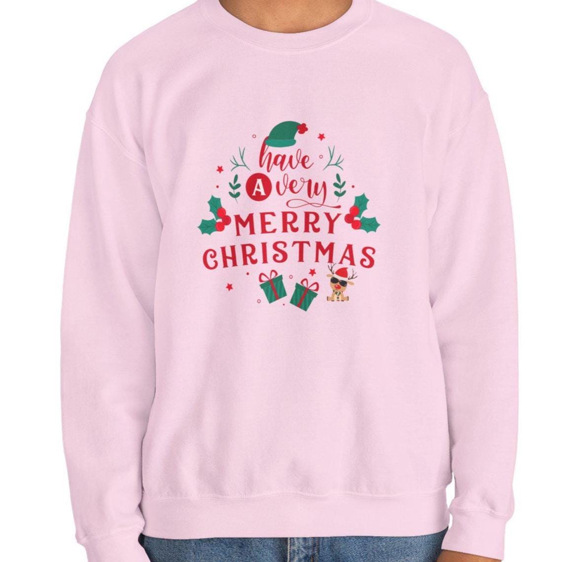 Christmas Crewneck Sweatshirt, Holiday Jumper, Festive Sweatshirt, Xmas Gift, Winter Sweater, Cozy Pullover, Holiday gift Family Matching