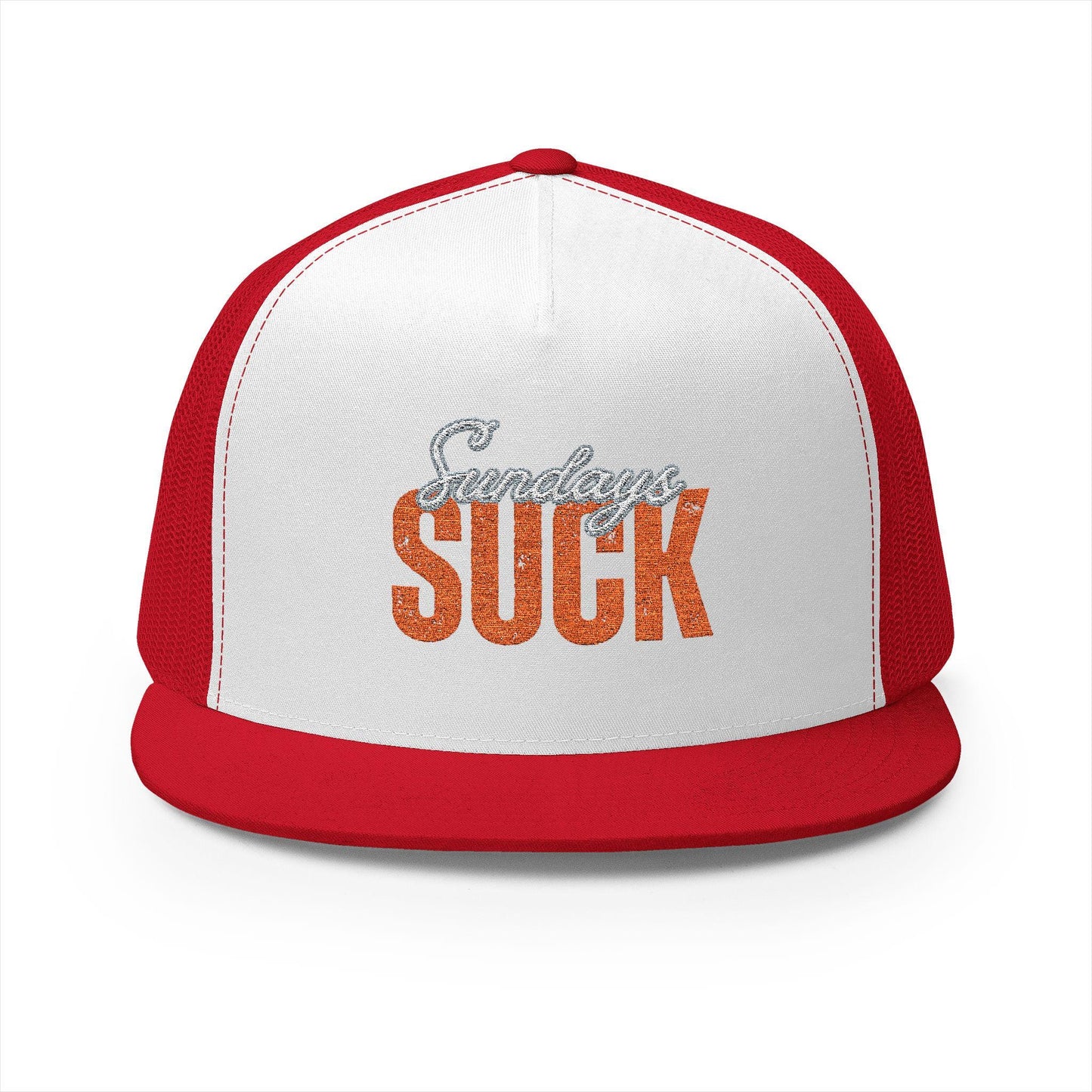 Embroidered 5 Panel Trucker Cap-Sunday Suck, Trendy Fashion Accessory,Gift for Him,Casual Style, Sports Hat, Summer Essential,Unisex Gift