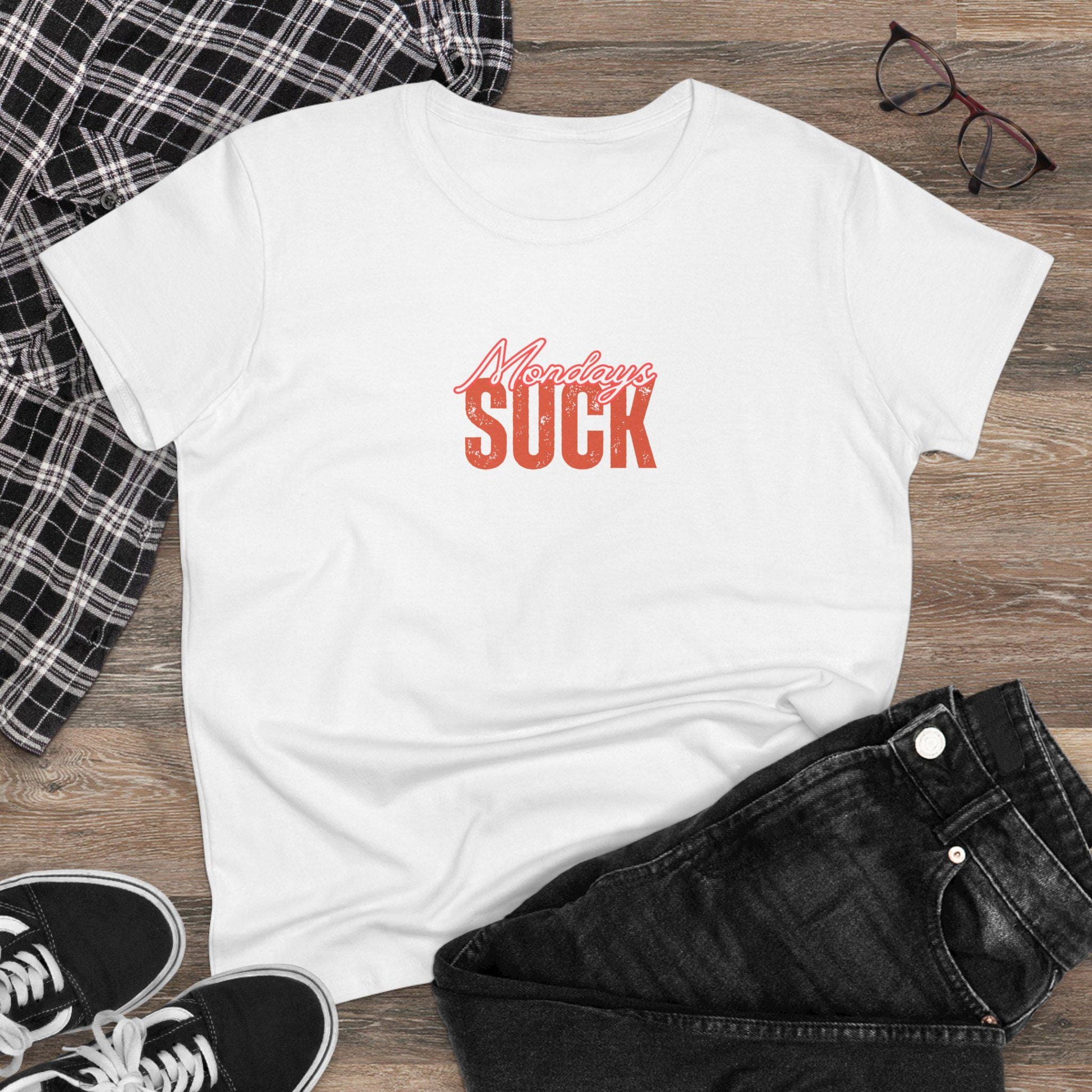 Mondays Suck T-Shirt, Beachwear, Gift for Her, Fun Summer Style, Relaxed Fit,Women's Tee, Gift for her, Breakup Gift,Birthday, Wedding Gift