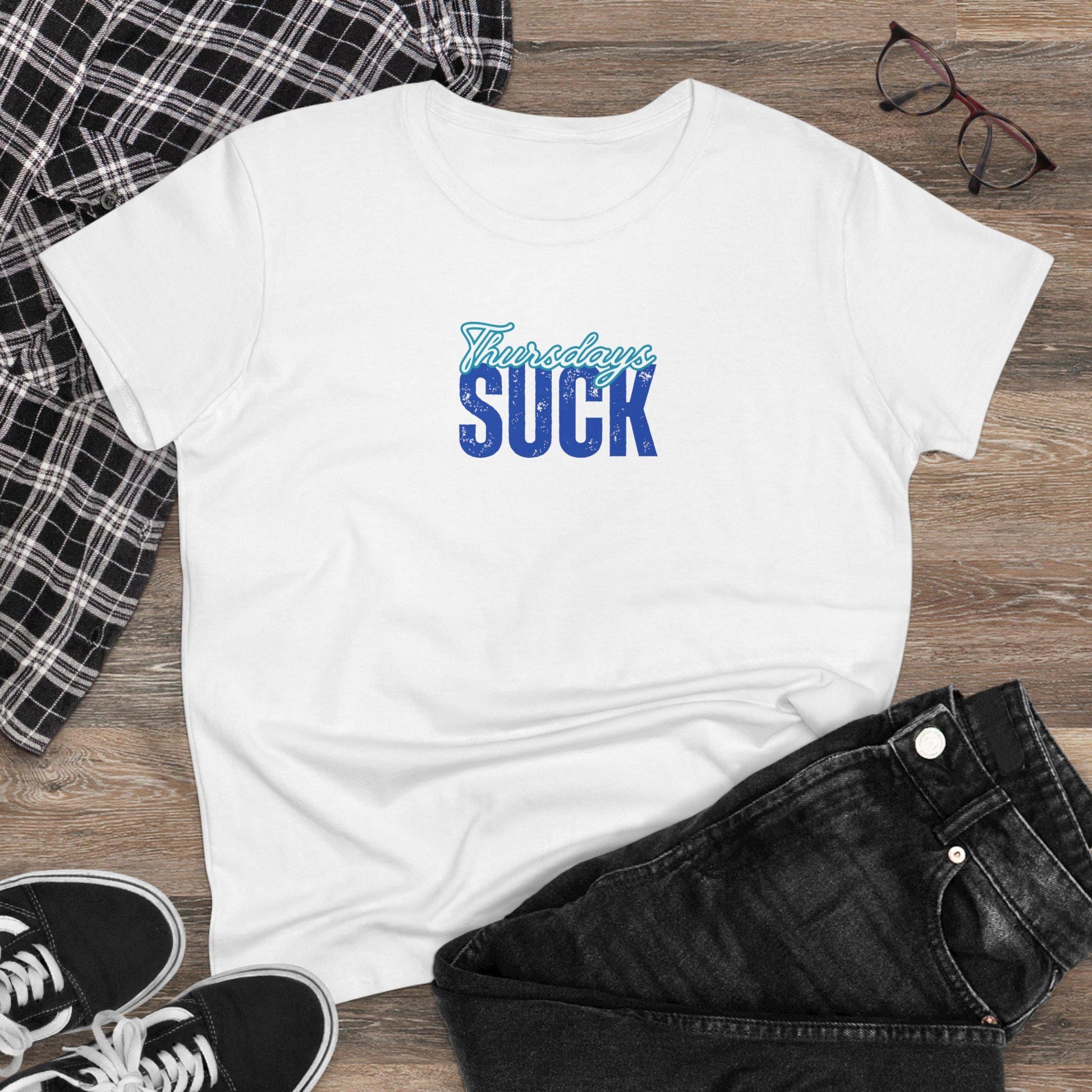 Thursdays Suck T-Shirt, Beachwear, Gift for Her,Fun Summer Style, Relaxed Fit, Women's Tee, Baby Tee, Gift for her,Breakup gift,Wedding Tee