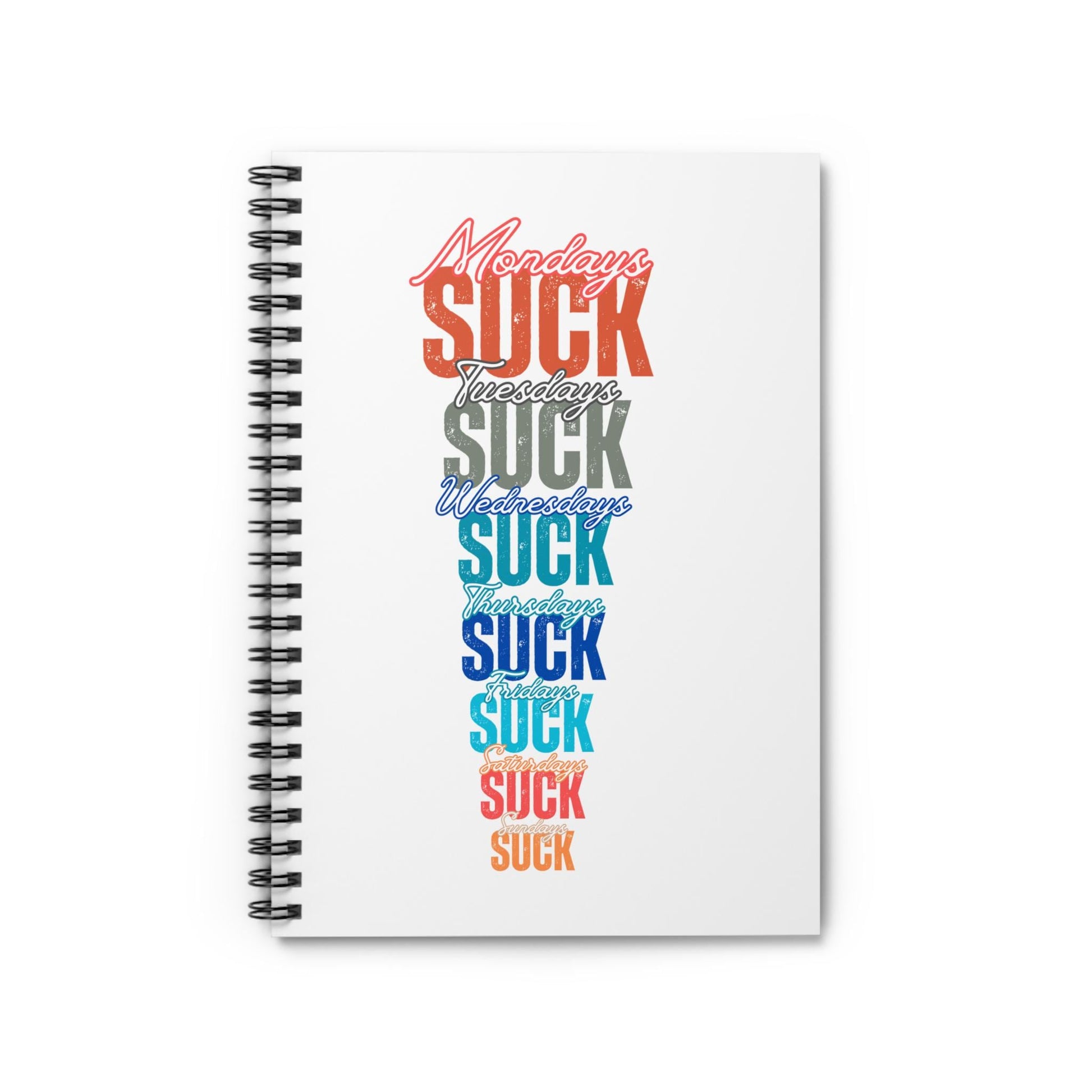 Limited Edition Spiral Notebook-Days SUCK Ruled Line Journal for Unique Minds,Writing Journal, Personal Diary, Gift for Writers, Stationery
