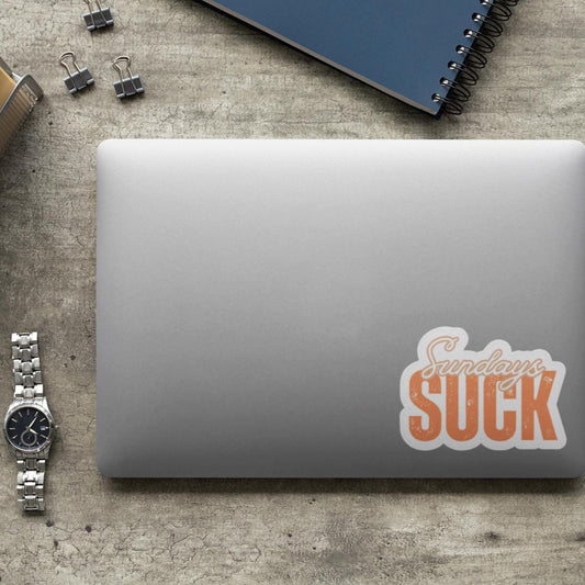 Sundays Suck Stickers, Motivational Laptop Decals, Inspirational Wall Art, Office Humor, Gift Ideas for Friends, Kiss-Cut Sticker Pack