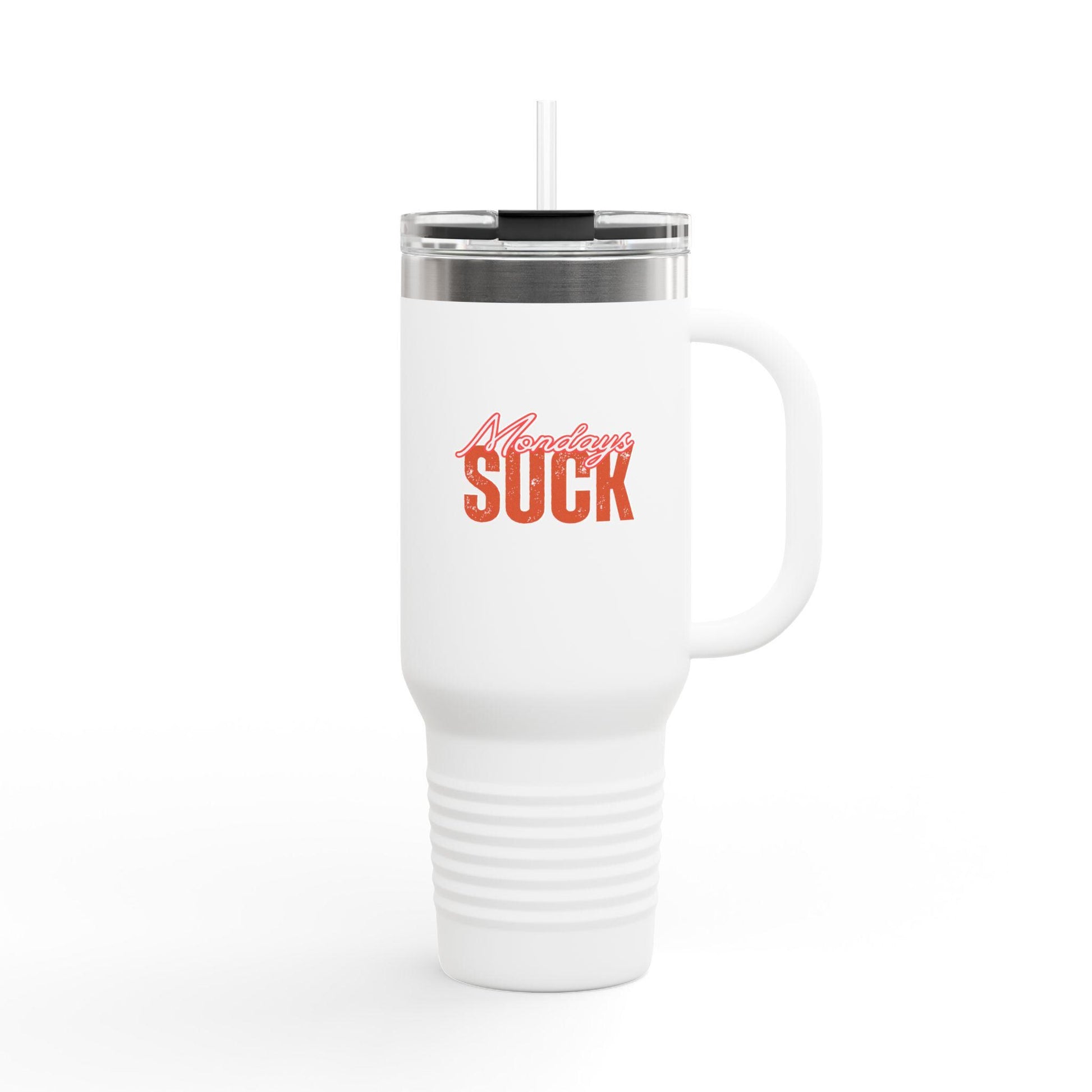 Mondays SUCK Insulated Travel Mug, 40oz - Coffee Lovers Gift,Road Trip Cup, Humor Travel Mug, Gifts for Friends,Unisex,Birthday Gift,Breakup
