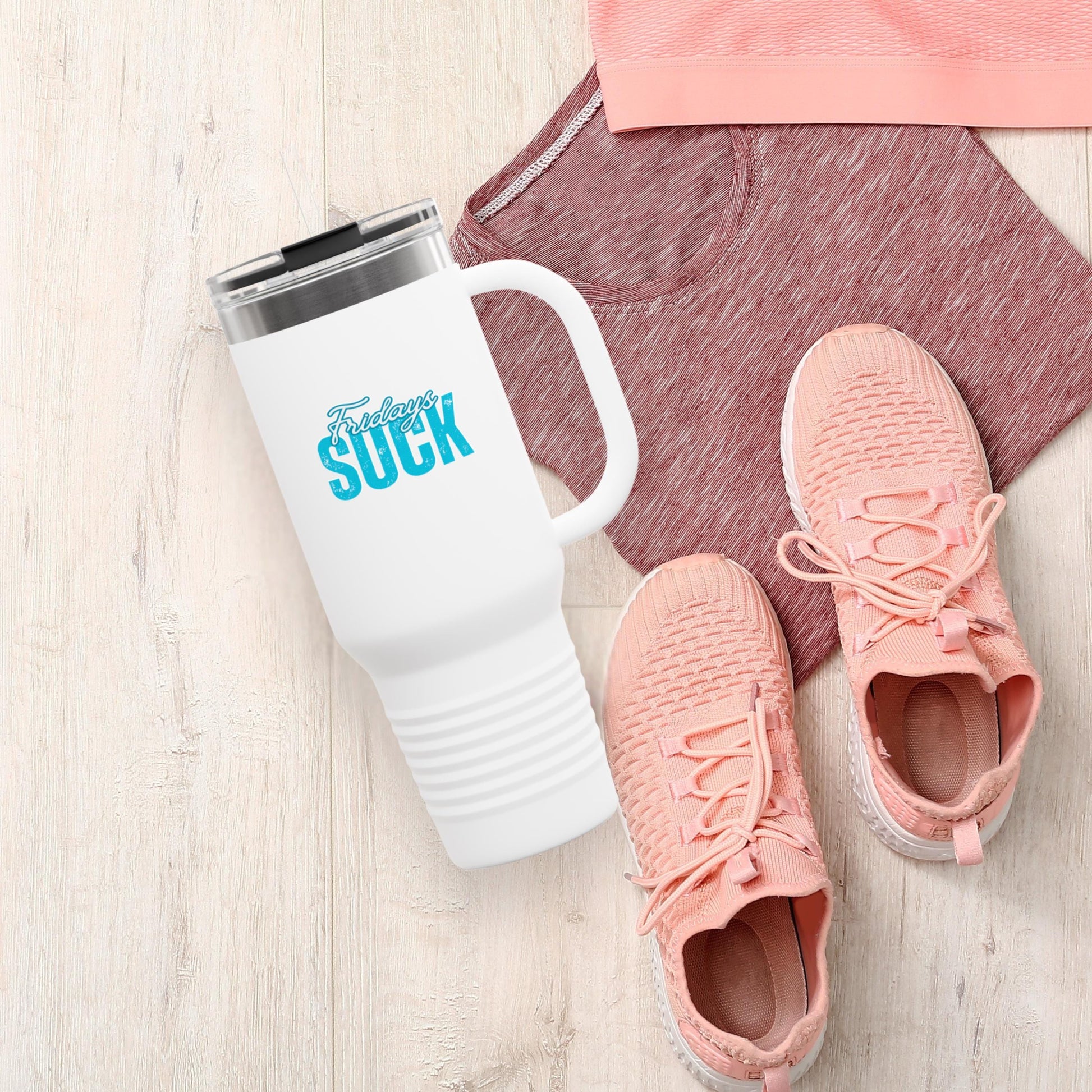 Fridays SUCK Insulated Travel Mug, 40oz - Coffee Lovers Gift,Road Trip Cup, Humor Travel Mug, Gifts for Friends,Unisex,Birthday Gift,Breakup