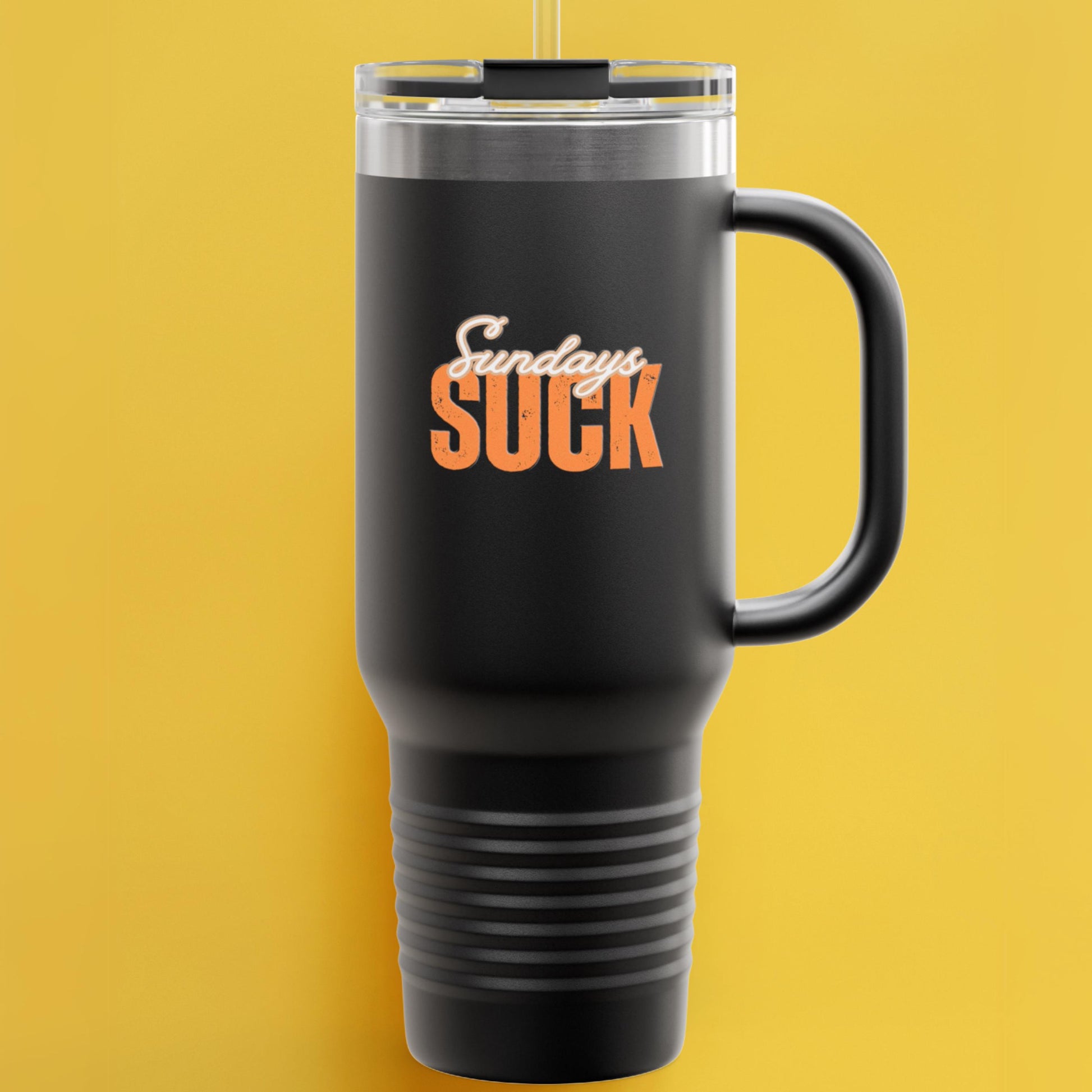 Sundays SUCK Insulated Travel Mug, 40oz - Coffee Lovers Gift,Road Trip Cup, Humor Travel Mug, Gifts for Friends,Birthday Gift,Breakup