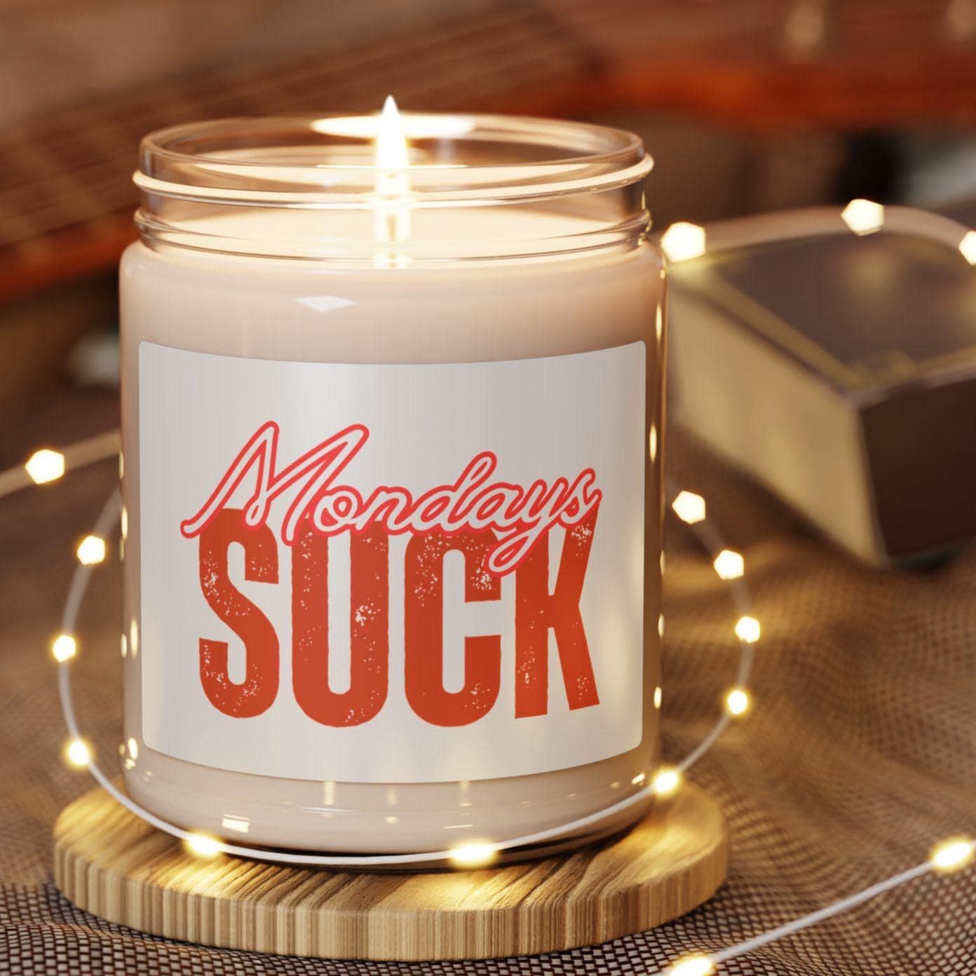 Scented Candle, Monday Blues Relaxing Home Fragrance, Gift for Bosses, Hilarious Desk Decor,Self-Care Essential, Mondays SUCK Candle,Bad Day
