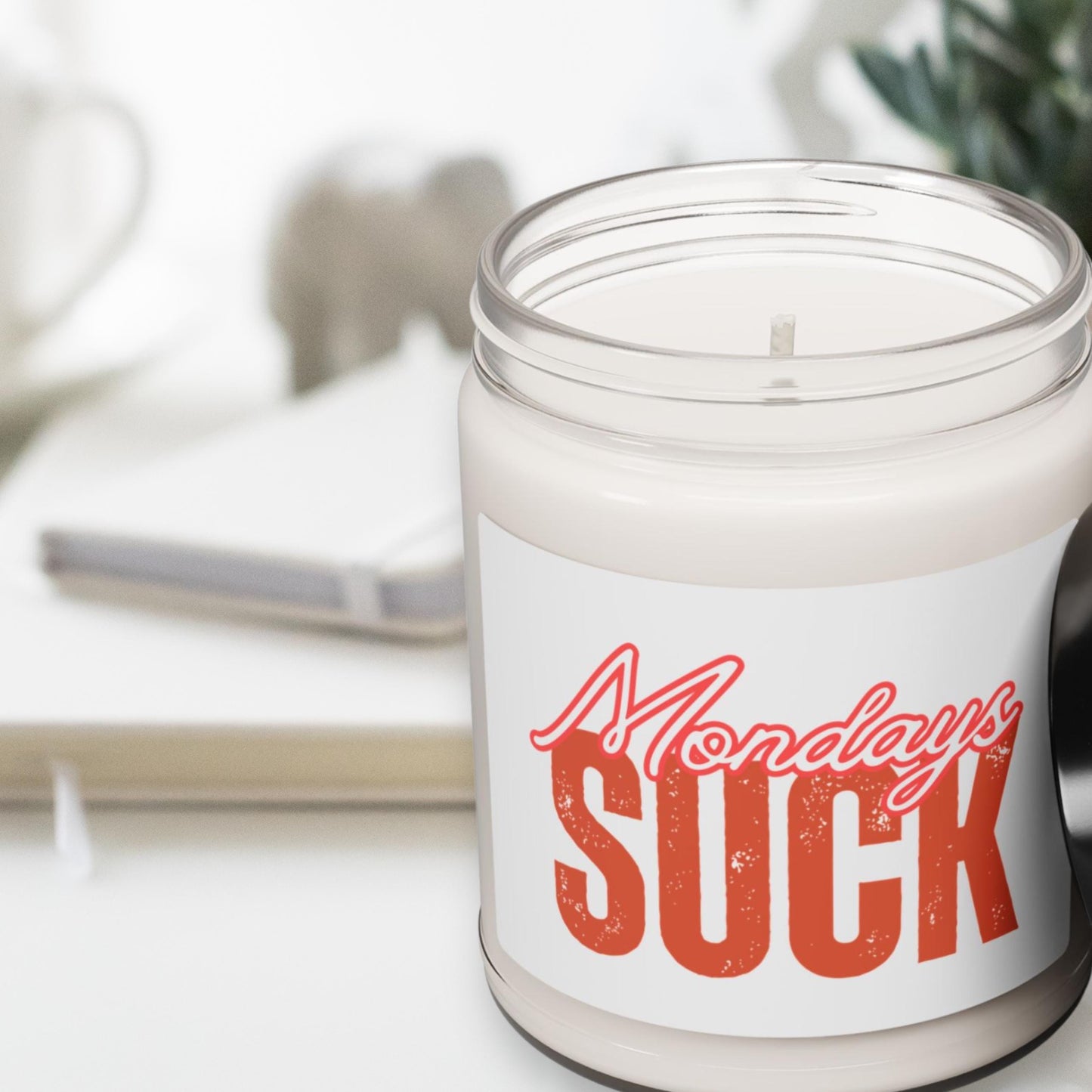 Scented Candle, Monday Blues Relaxing Home Fragrance, Gift for Bosses, Hilarious Desk Decor,Self-Care Essential, Mondays SUCK Candle,Bad Day
