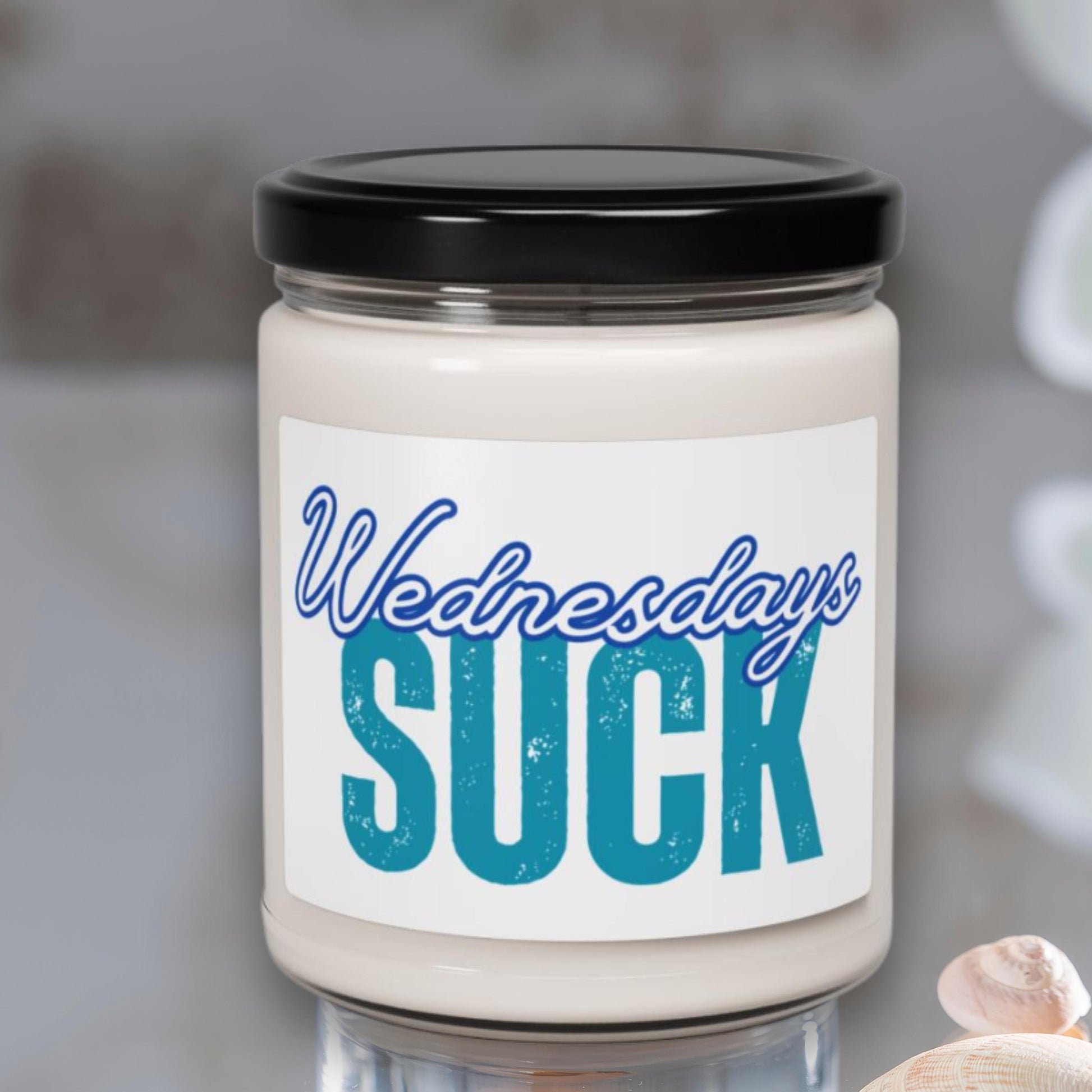 Scented Candle, Wednesday Blues Relaxing Home Fragrance, Gift for Bosses, Hilarious Desk Decor, Self-Care Essential, Wednesdays SUCK Candle