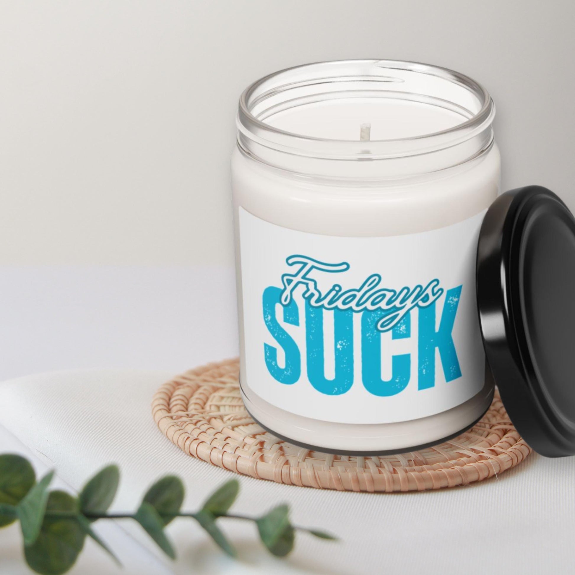 Scented Candle, Friday Blues Relaxing Home Fragrance, Gift for Bosses, Hilarious Desk Decor, Self-Care Essential, Friadys SUCK Candle