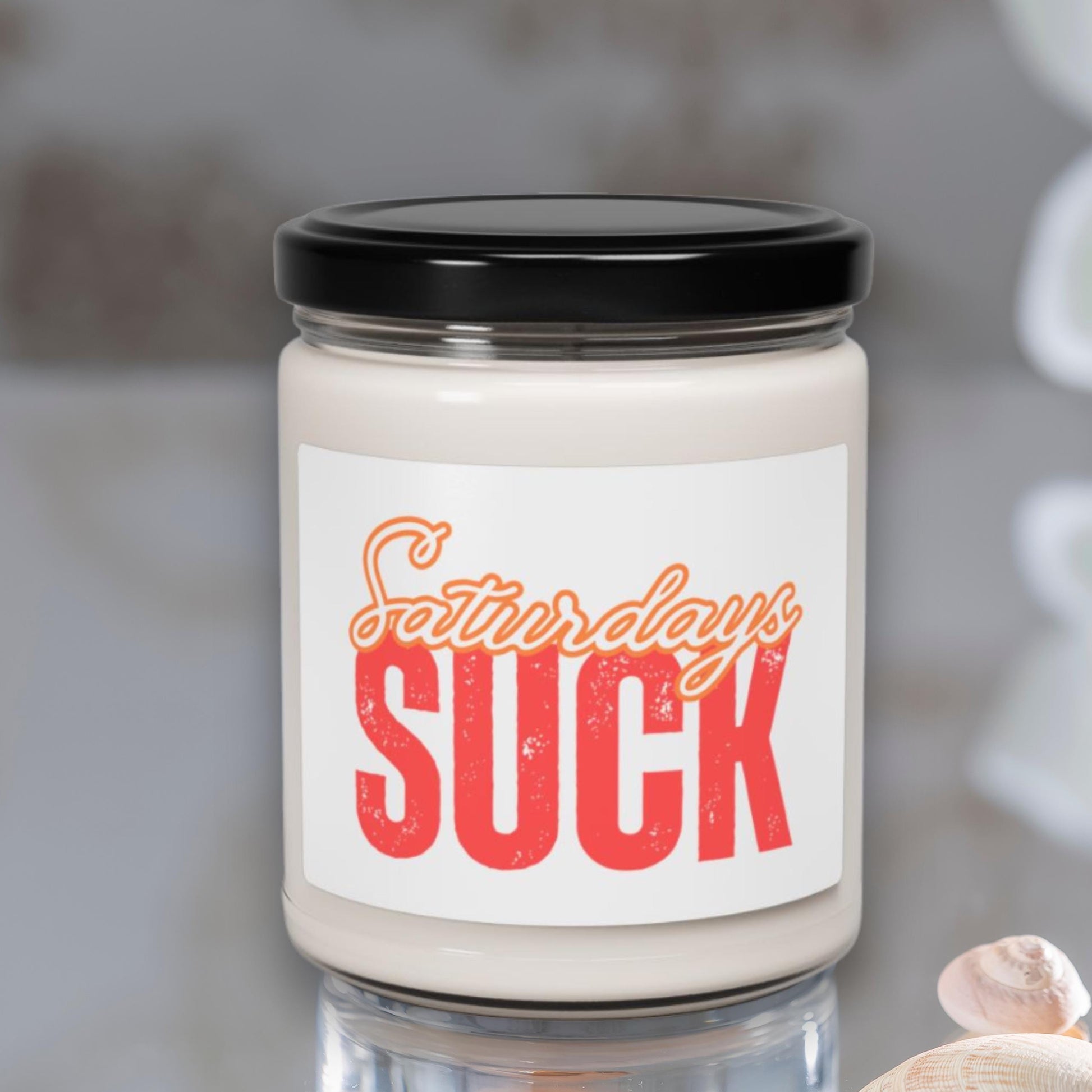 Scented Candle, Saturday Blues Relaxing Home Fragrance, Gift for Bosses, Hilarious Desk Decor, Self-Care Essential, Saturdays SUCK Candle