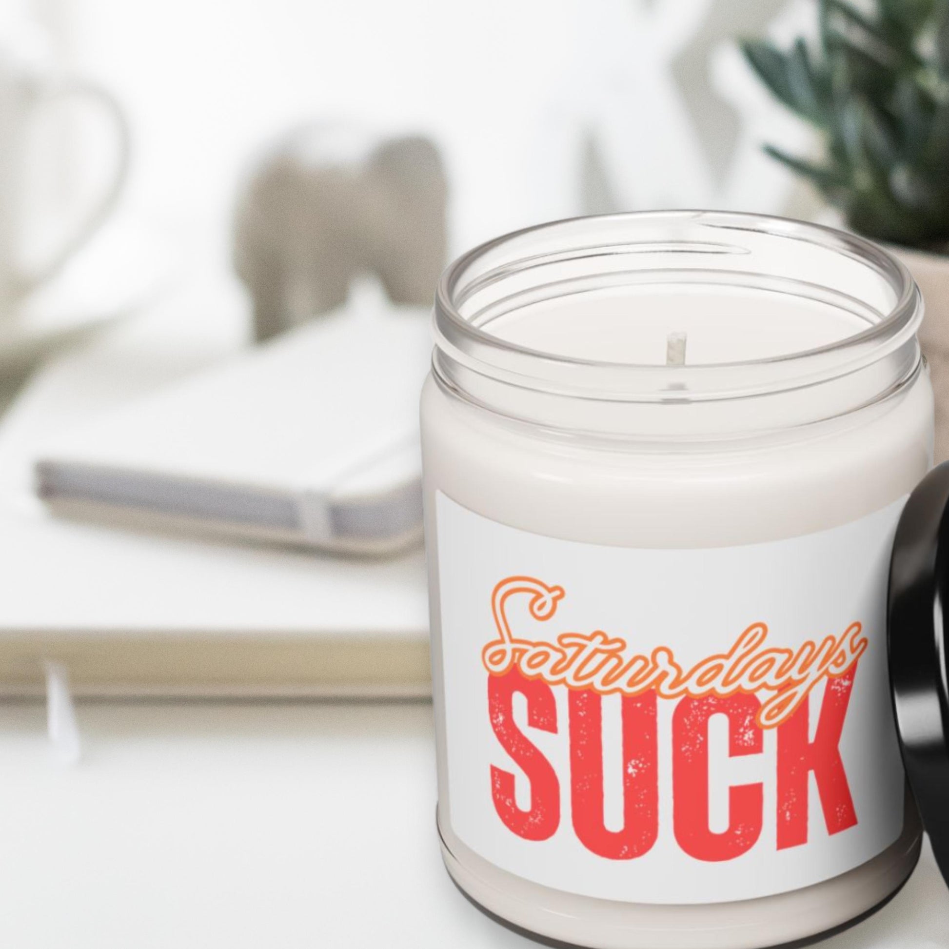 Scented Candle, Saturday Blues Relaxing Home Fragrance, Gift for Bosses, Hilarious Desk Decor, Self-Care Essential, Saturdays SUCK Candle