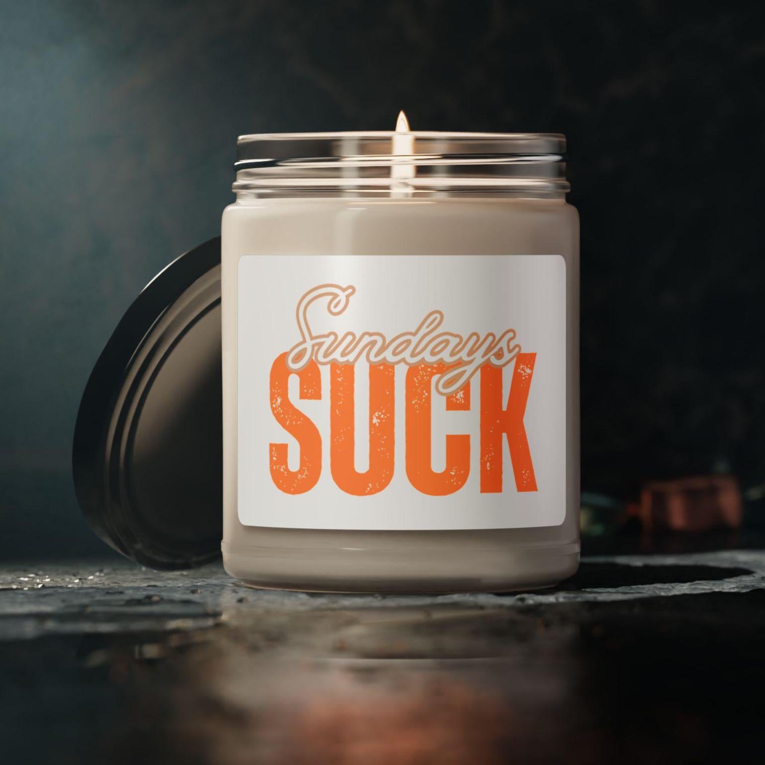 Scented Candle,Sunday Blues Relaxing Home Fragrance, Gift for Bosses, Hilarious Desk Decor, Self-Care Essential, Sundays SUCK Candle Gift