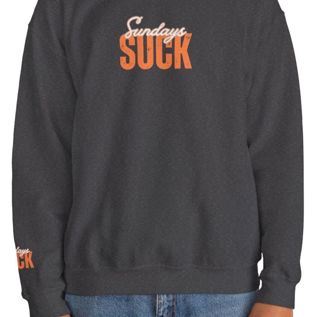 Sundays SUCK Trendy Unisex Crewneck Sweatshirt-Perfect Gift for Friends, Casual Wear, Cozy Lounge Clothing, Birthday Present,Breakup Gift