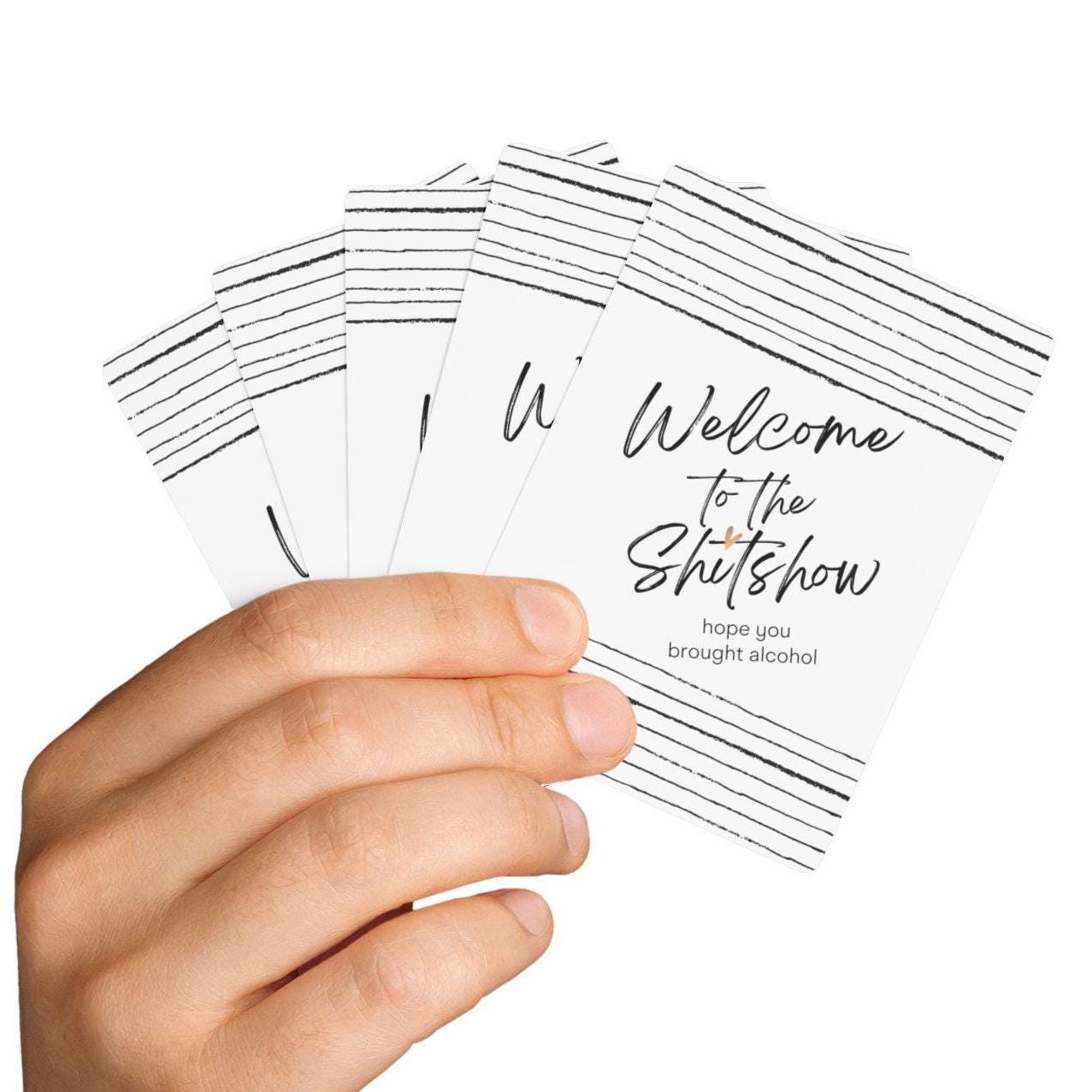 Welcome to the Shitshow Playing Cards, Poker Themed Set,Game Night, Sh*tshow Design, Fun Gift for Poker Lovers,Casino Night, Deck of Cards