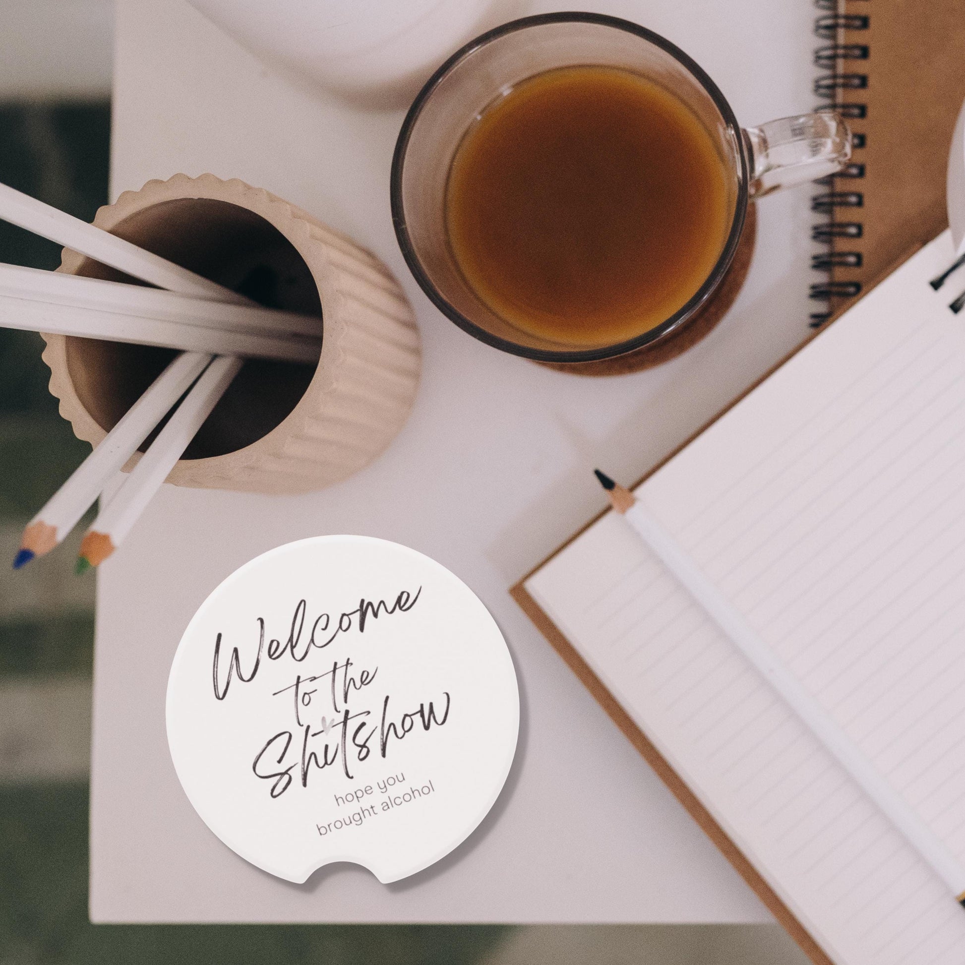 Welcome to the Shitshow Car Coaster,Funny Car Accessories,Gift for Friends,Humorous Coasters,Car Interior Decor, Vehicle Gifts,Wedding Gift