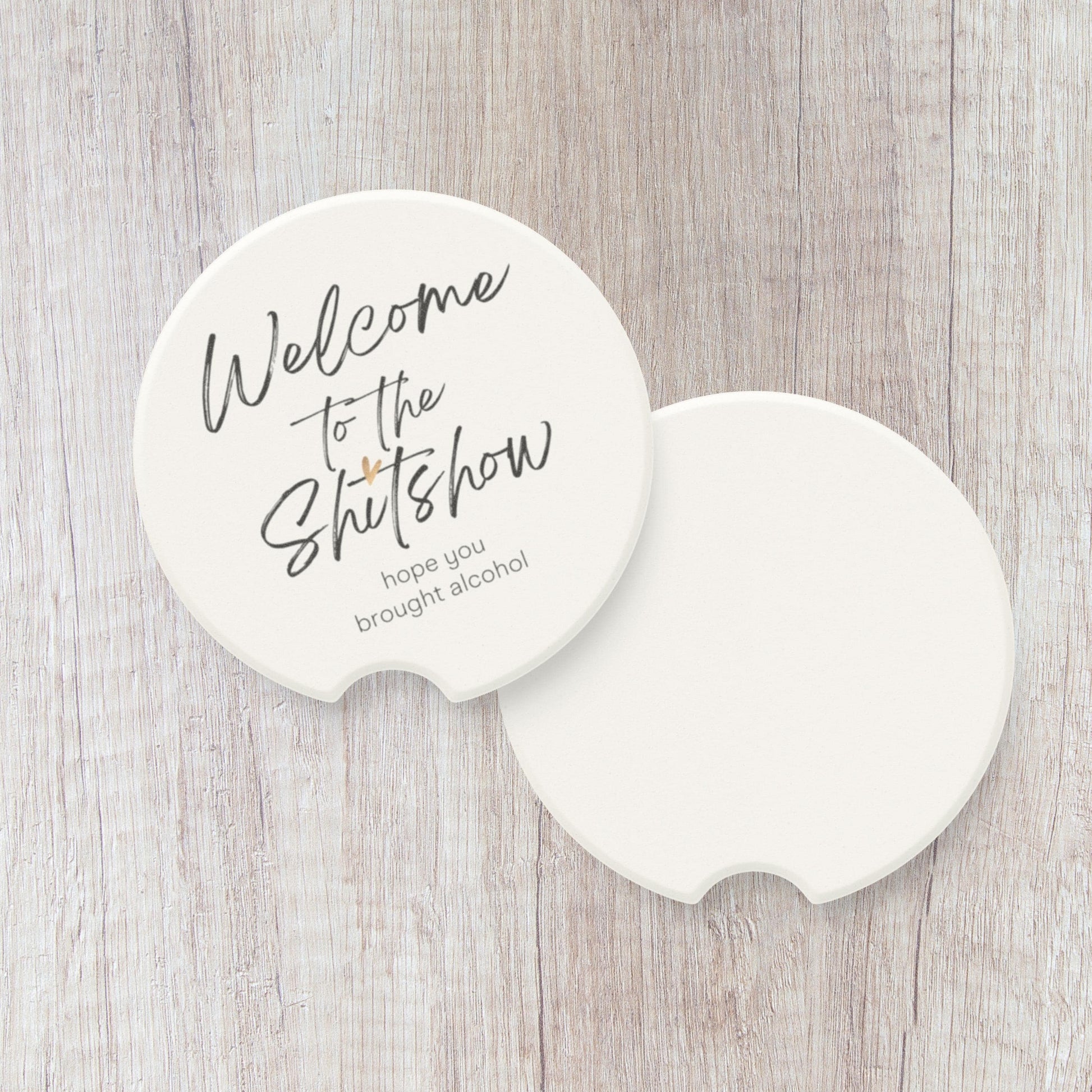 Welcome to the Shitshow Car Coaster,Funny Car Accessories,Gift for Friends,Humorous Coasters,Car Interior Decor, Vehicle Gifts,Wedding Gift