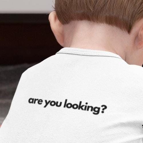 Funny Baby Bodysuit - Don't Look at Me, Are You Looking? - Infant Outfit, Baby Shower Gift, Newborn Clothing, Cute Baby Apparel,Baby Gift