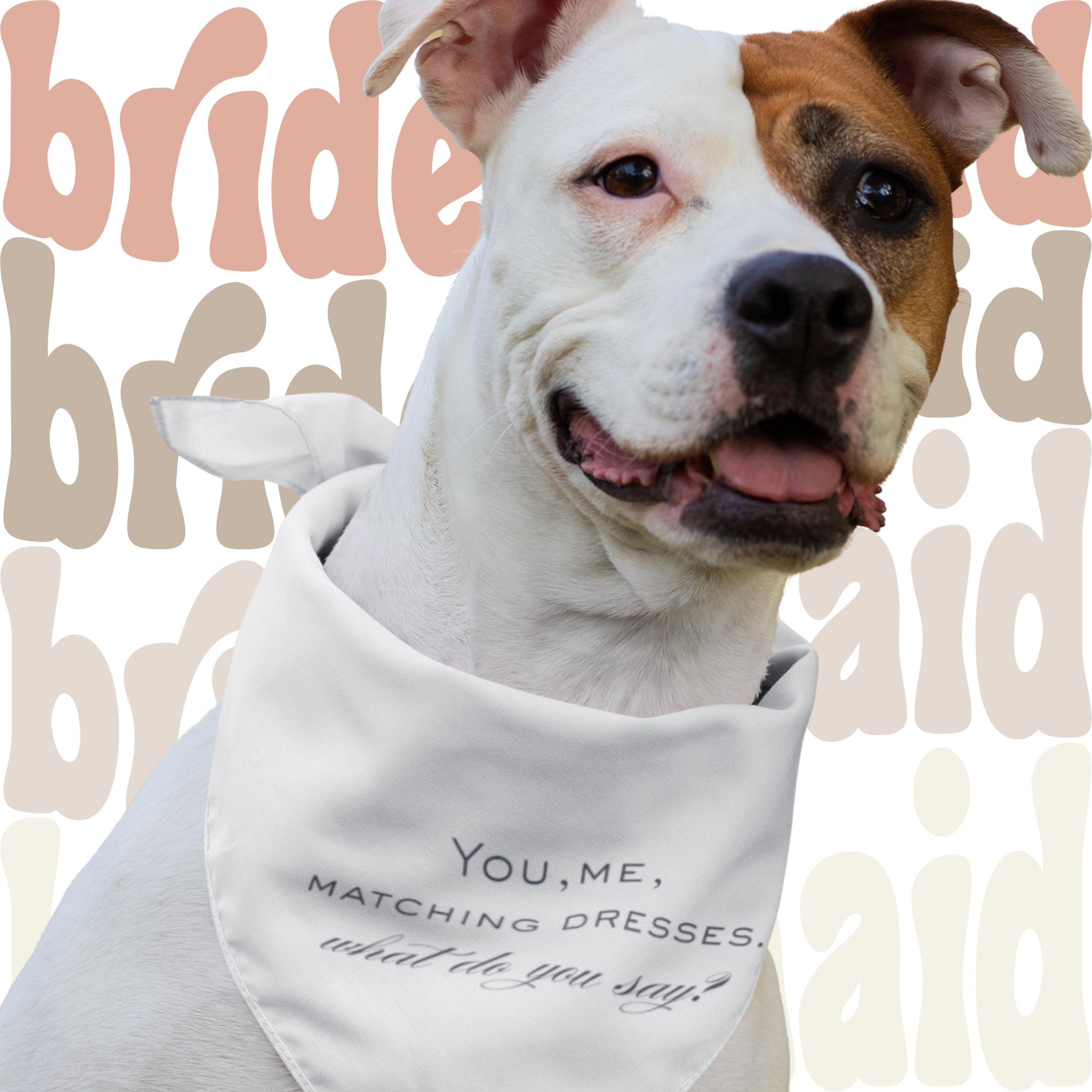 Pet Bridesmaid Proposal Shirt – “You, Me, Matching Dresses” | Custom Dog Wedding Shirt | Funny Bridesmaid Ask | Bridal Party Reveal Idea