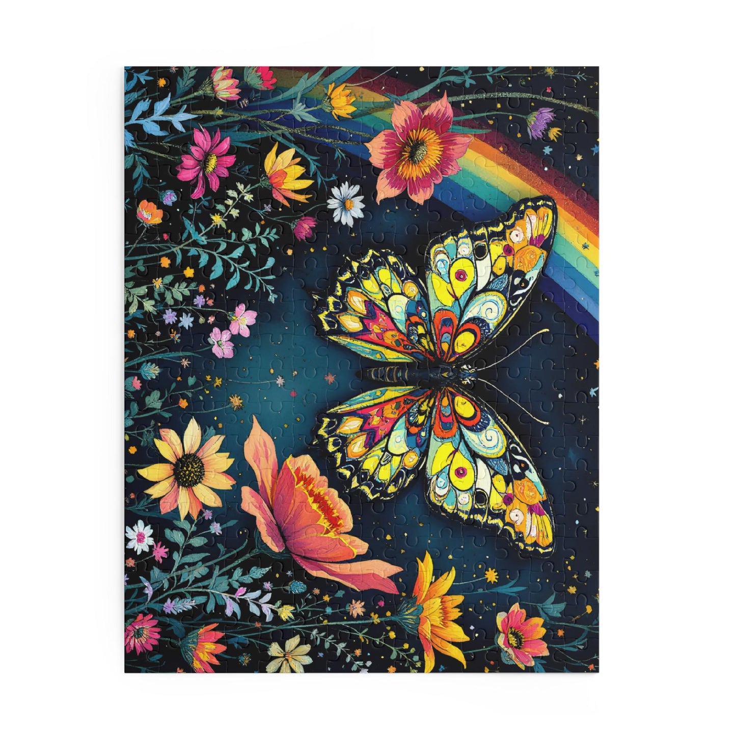 Butterfly Garden Puzzle - 120/252/500 Pieces, Nature-themed Fun, Gift for Adults & Kids, Mindful Activity, Rainy Day Entertainment