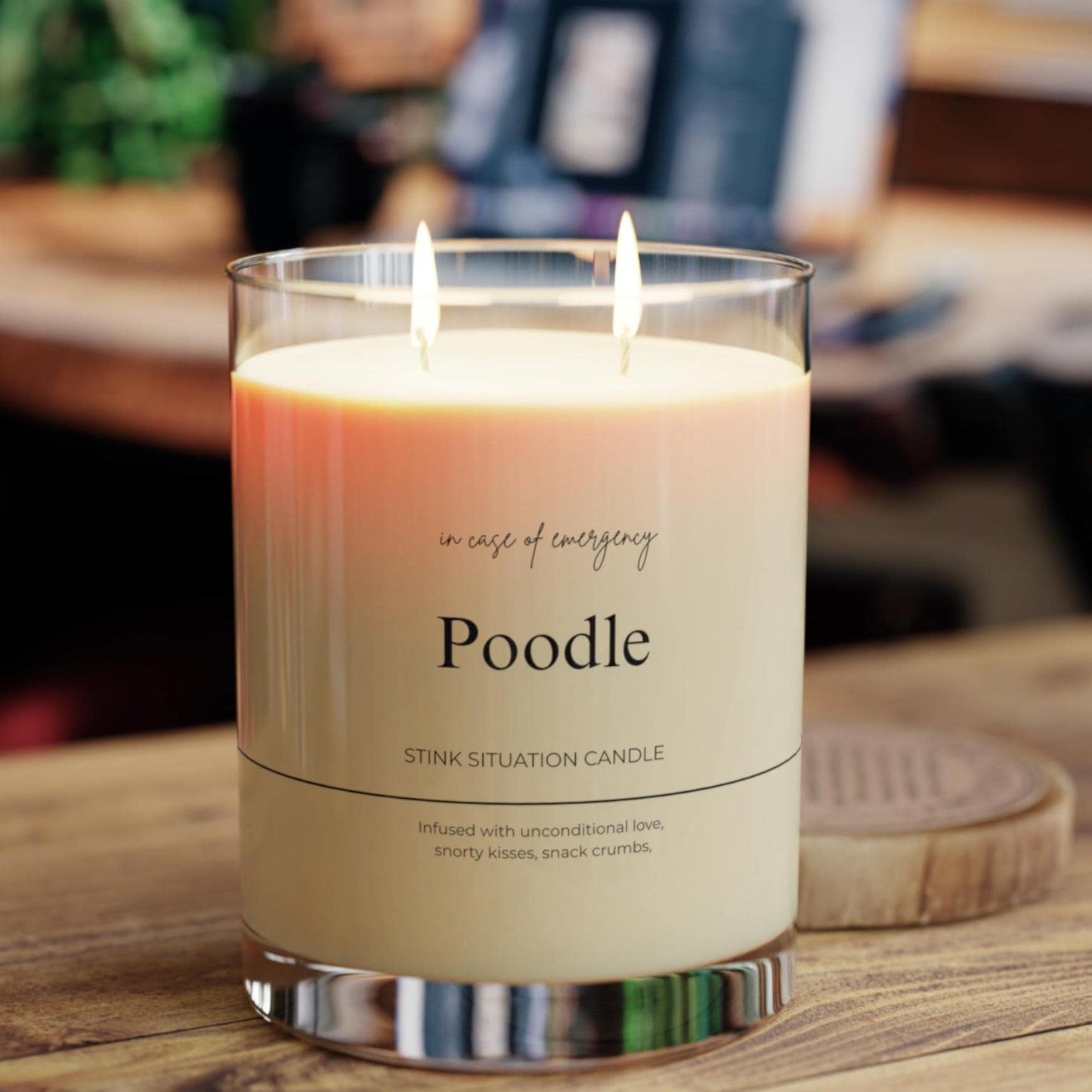 POODLE Funny Candle, Soy Candle 11oz Glass,New Pet Parent Gift, Frenchie Dog Mom Dad Birthday Gift for Dog Lover