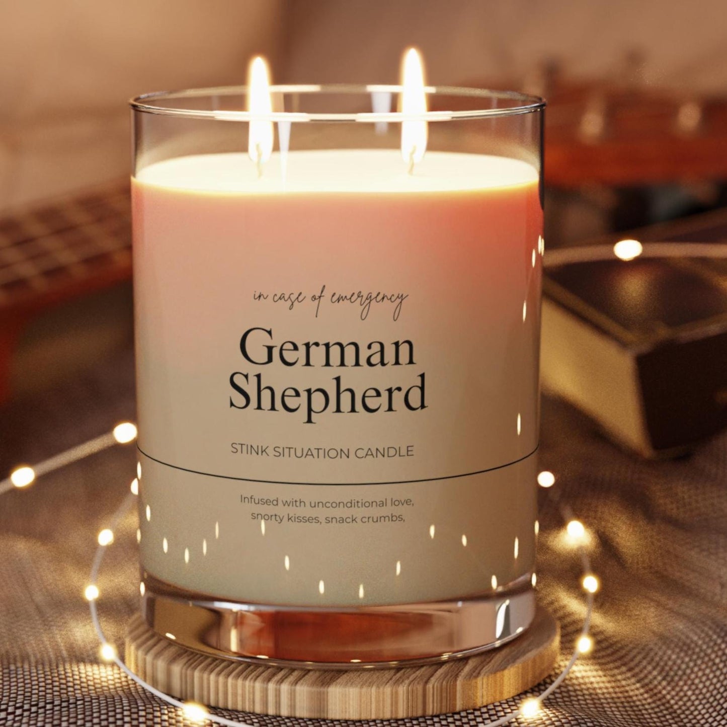 GERMAN SHEPHERD Funny Candle, Soy Candle 11oz Glass,New Pet Parent Gift, Frenchie Dog Mom Dad Birthday Gift for Dog Lover