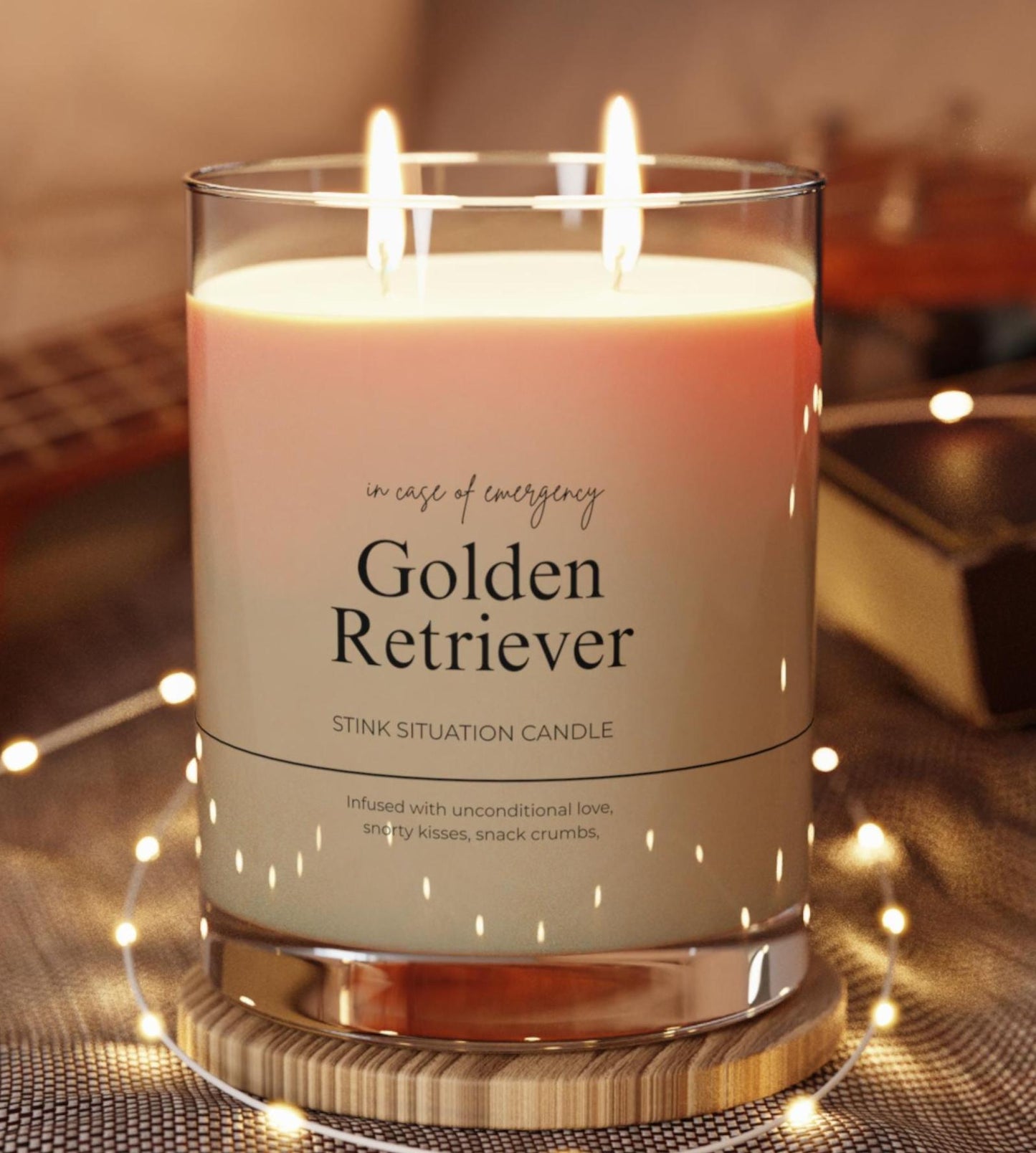 GOLDEN RETRIEVER Funny Candle, Soy Candle 11oz Glass,New Pet Parent Gift, Frenchie Dog Mom Dad Birthday Gift for Dog Lover